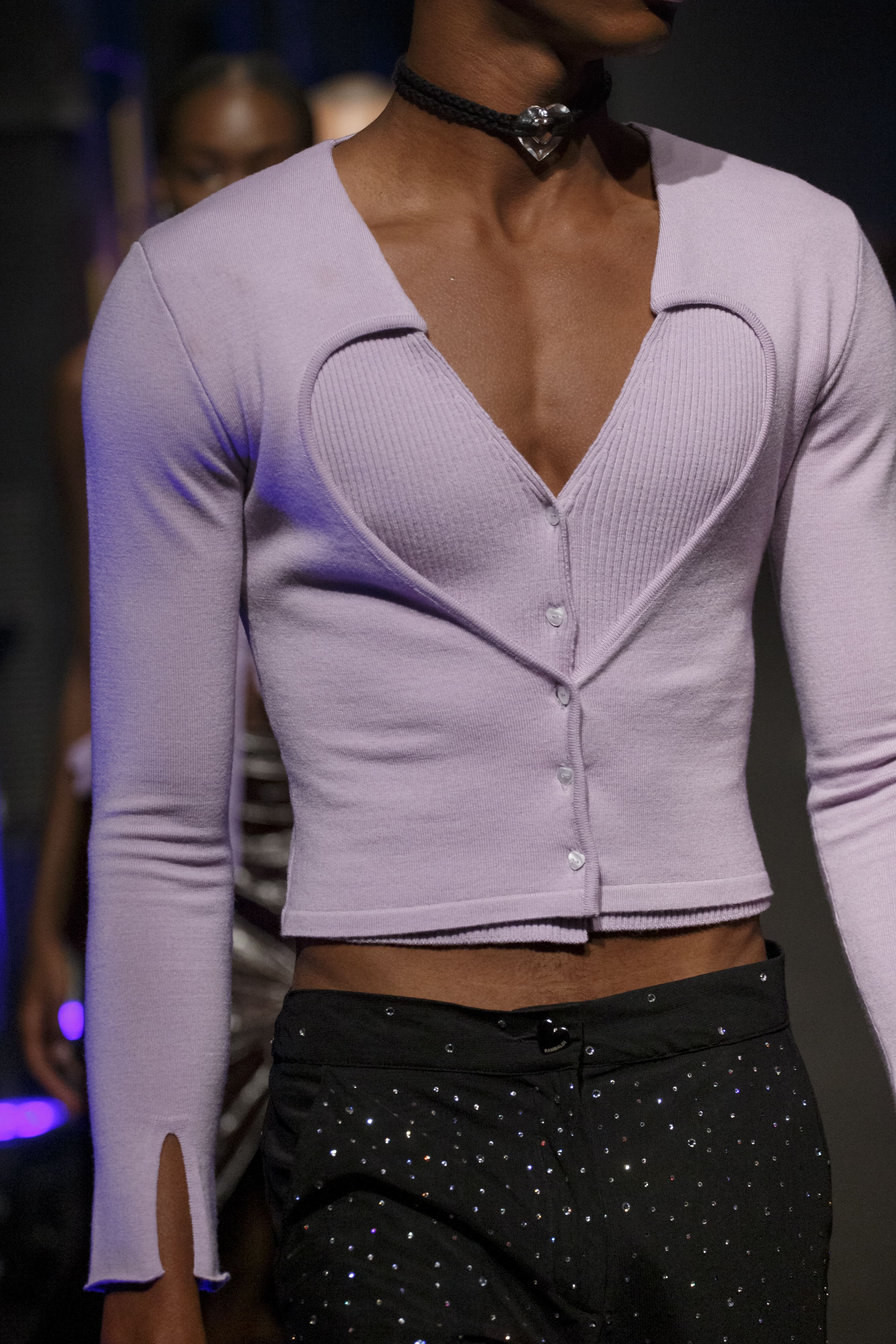 Top in maglia cuore