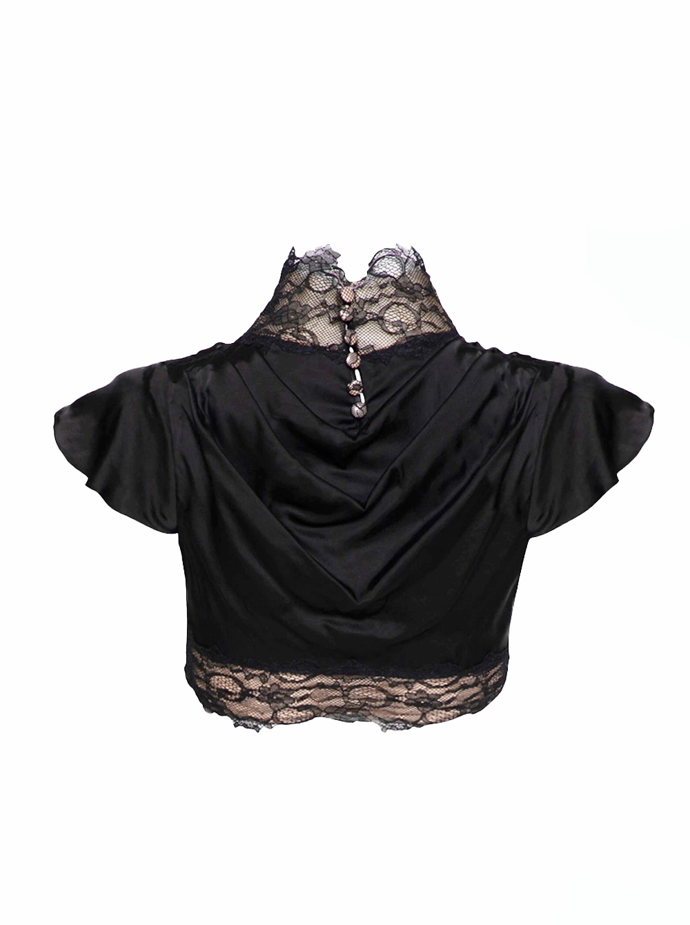 Midnight lace crop top