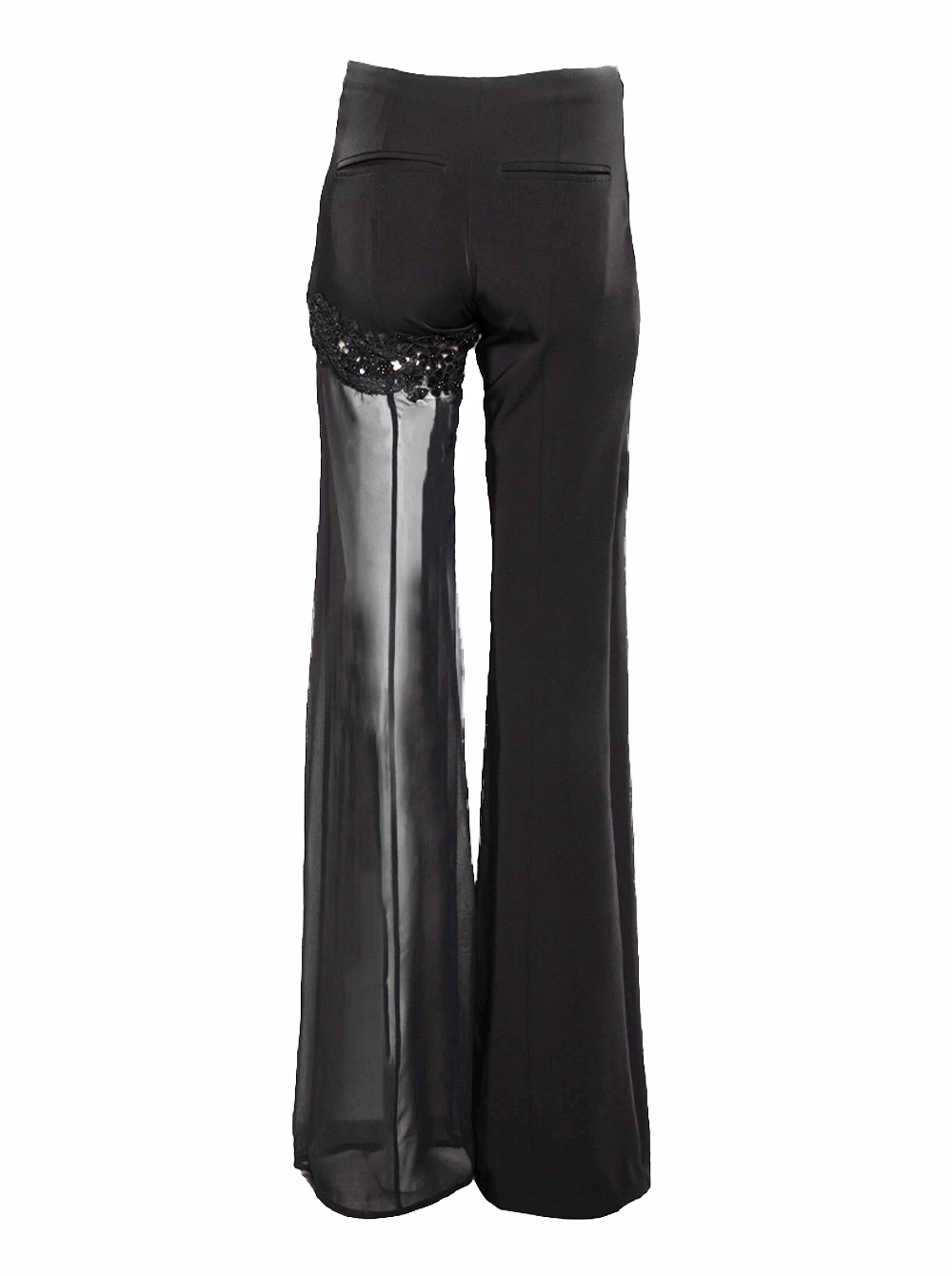 Midnight lace pocket trousers