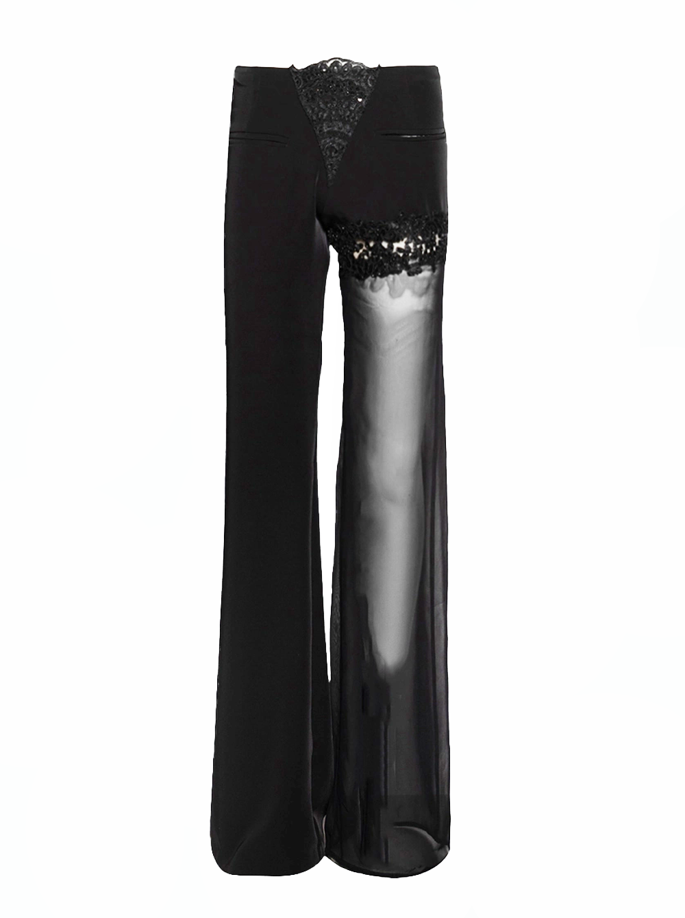 Midnight lace pocket trousers