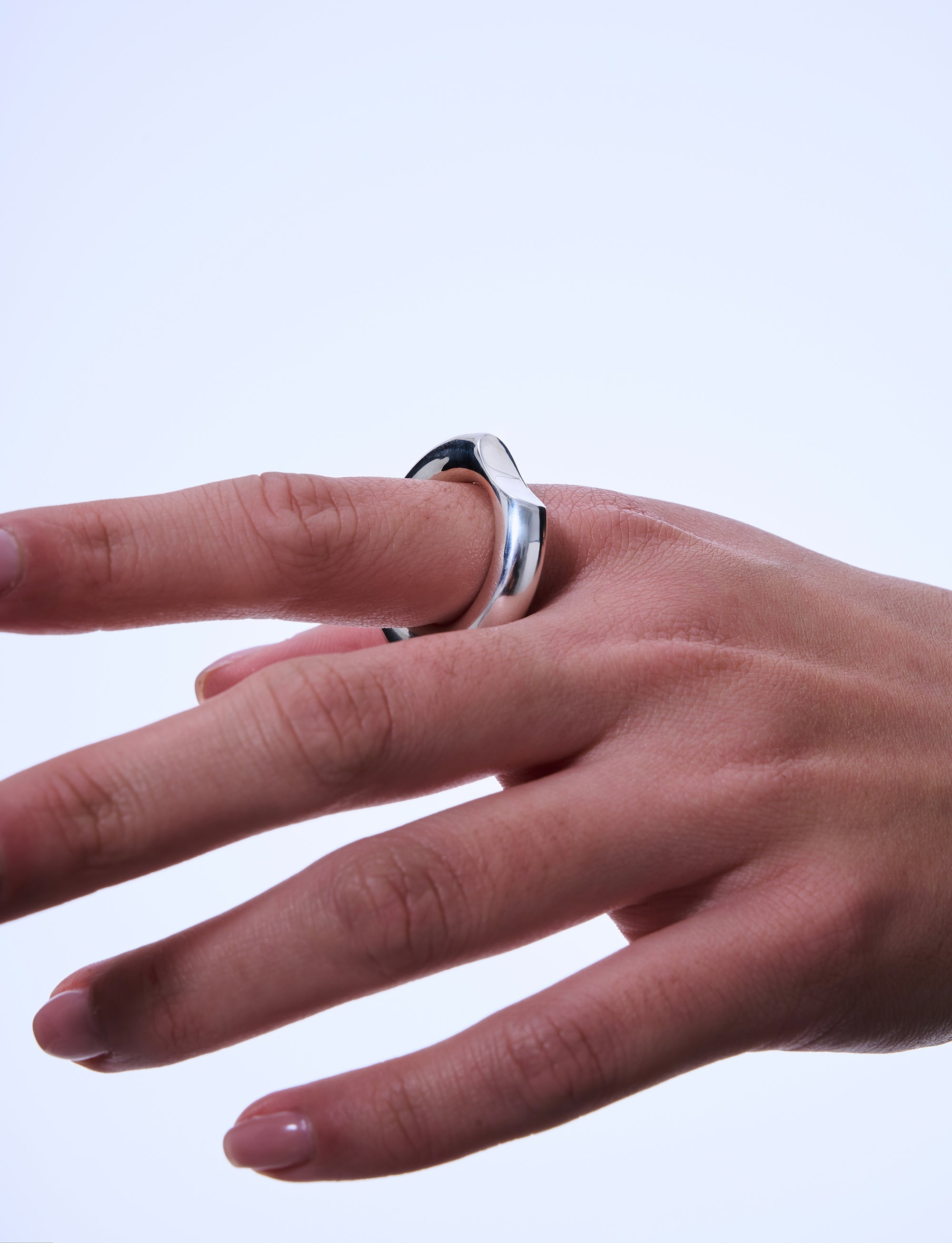 Cutout hoop ring