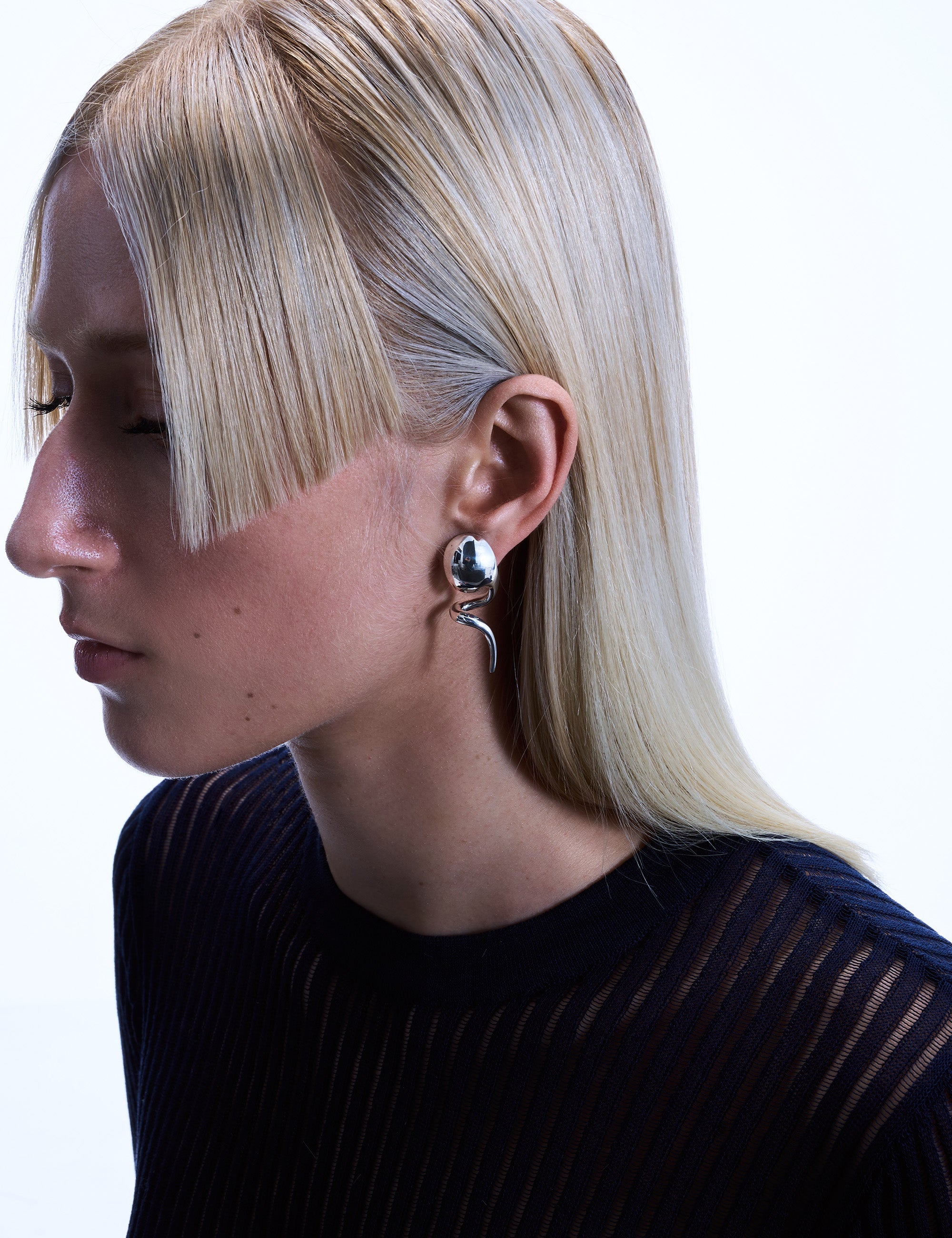 Twirled drop earrings