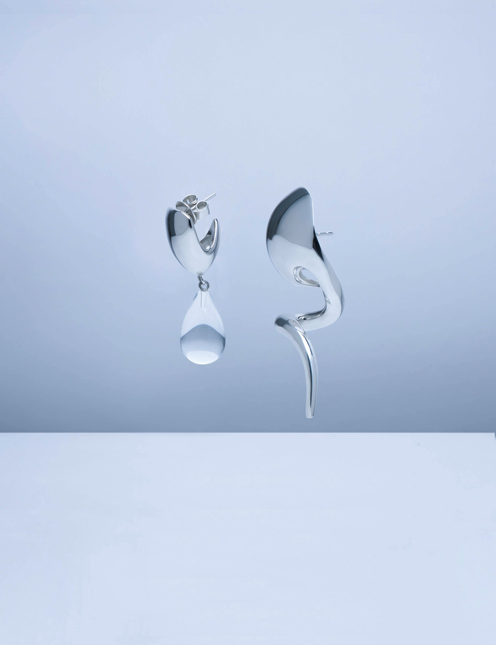 Twirled drop earrings