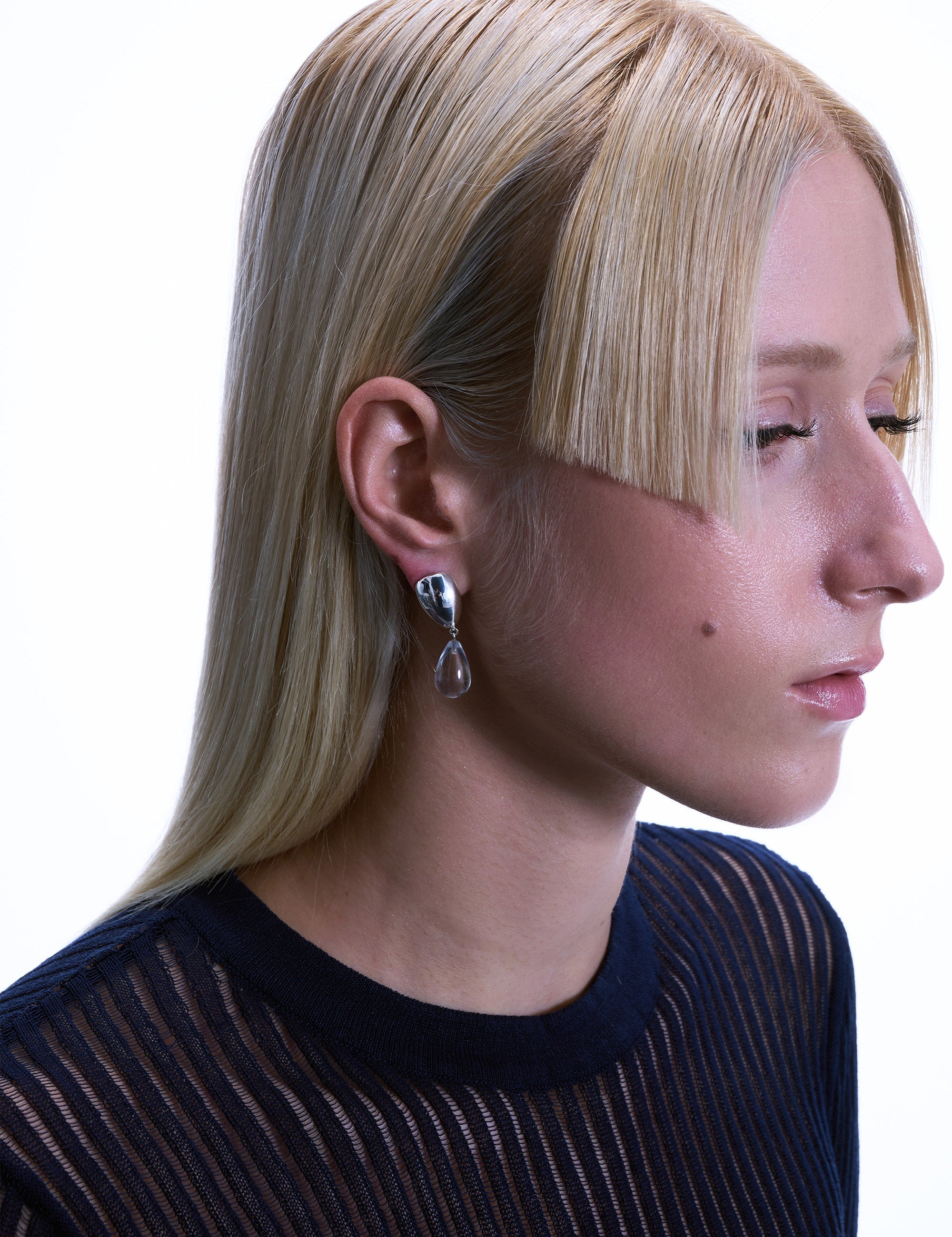 Twirled drop earrings
