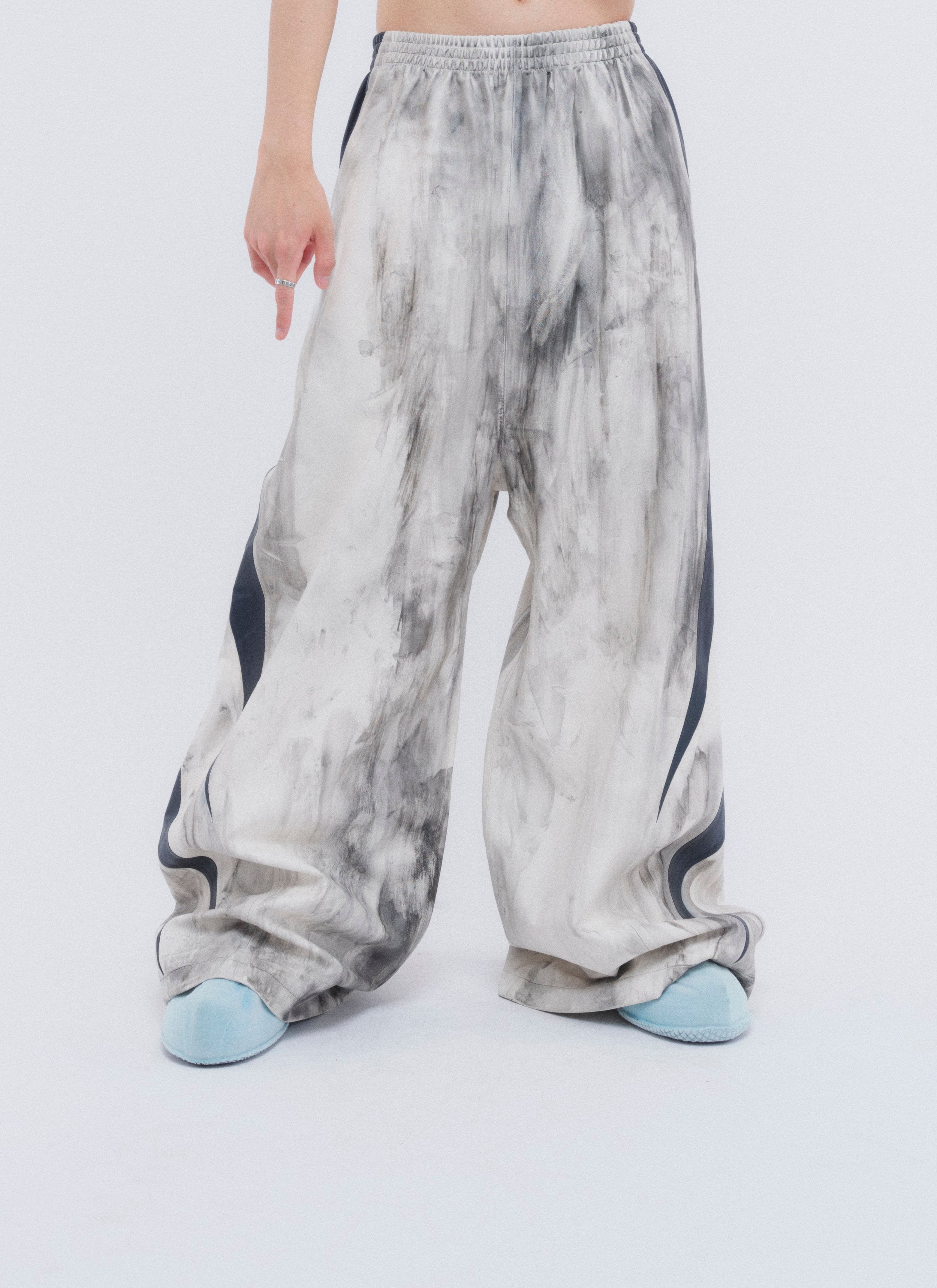 Leather track pant