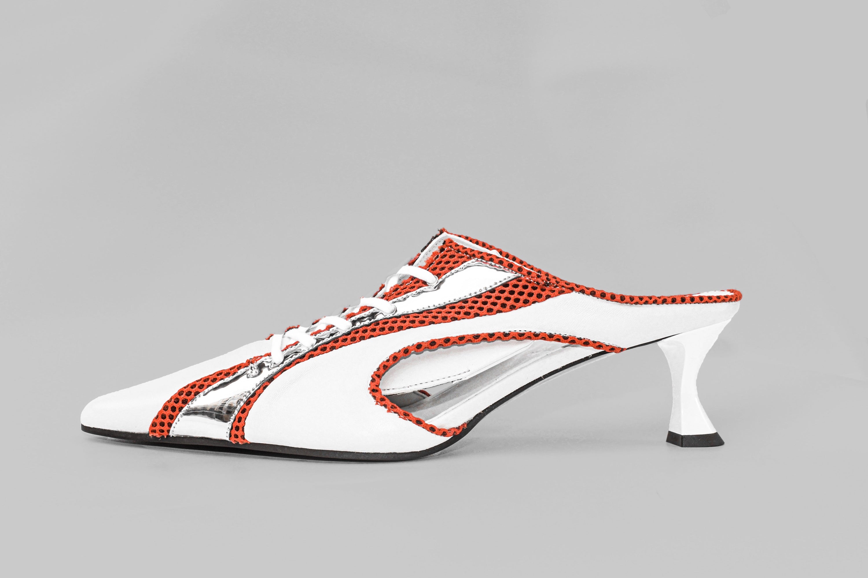 Moto' mule white/red