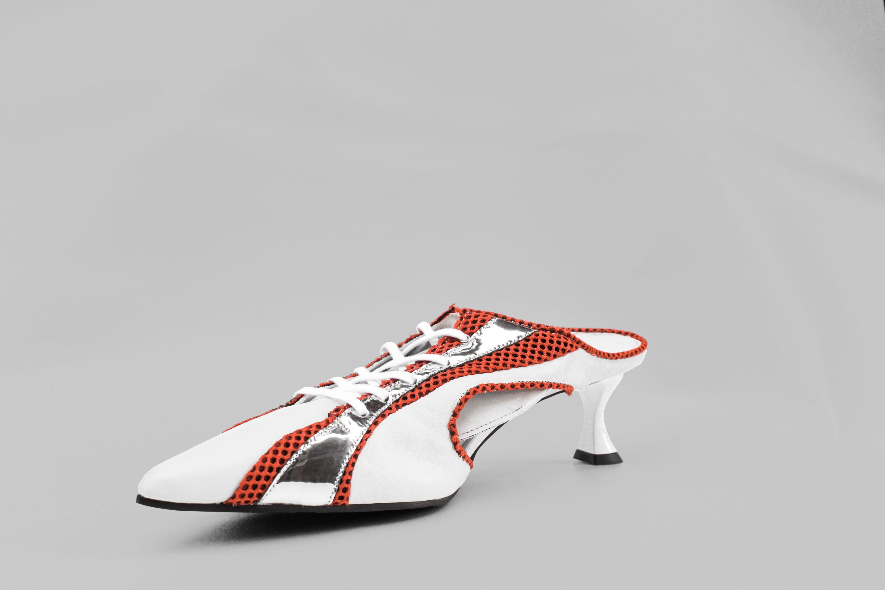 Moto' mule white/red