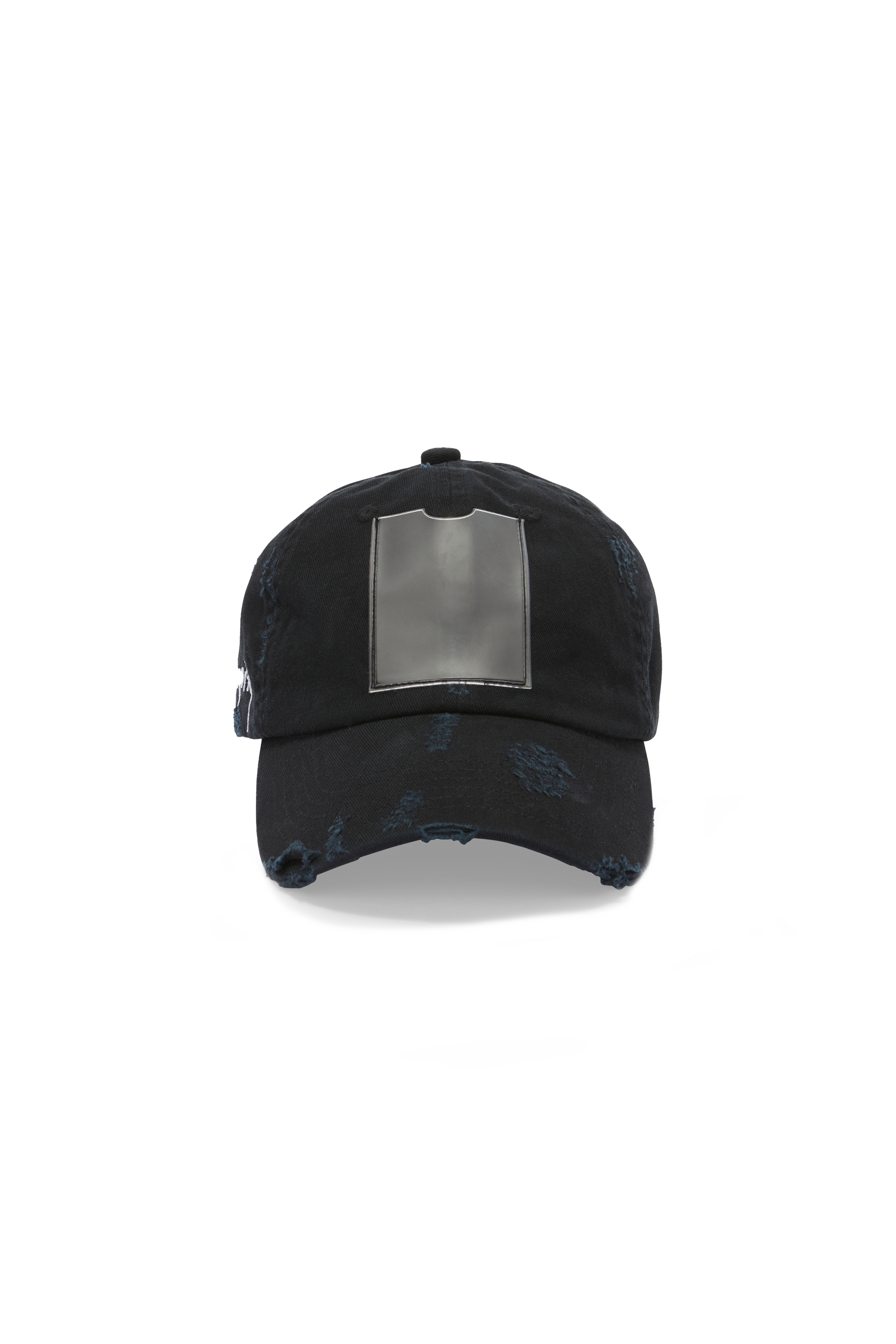 Distressed vesper cap black