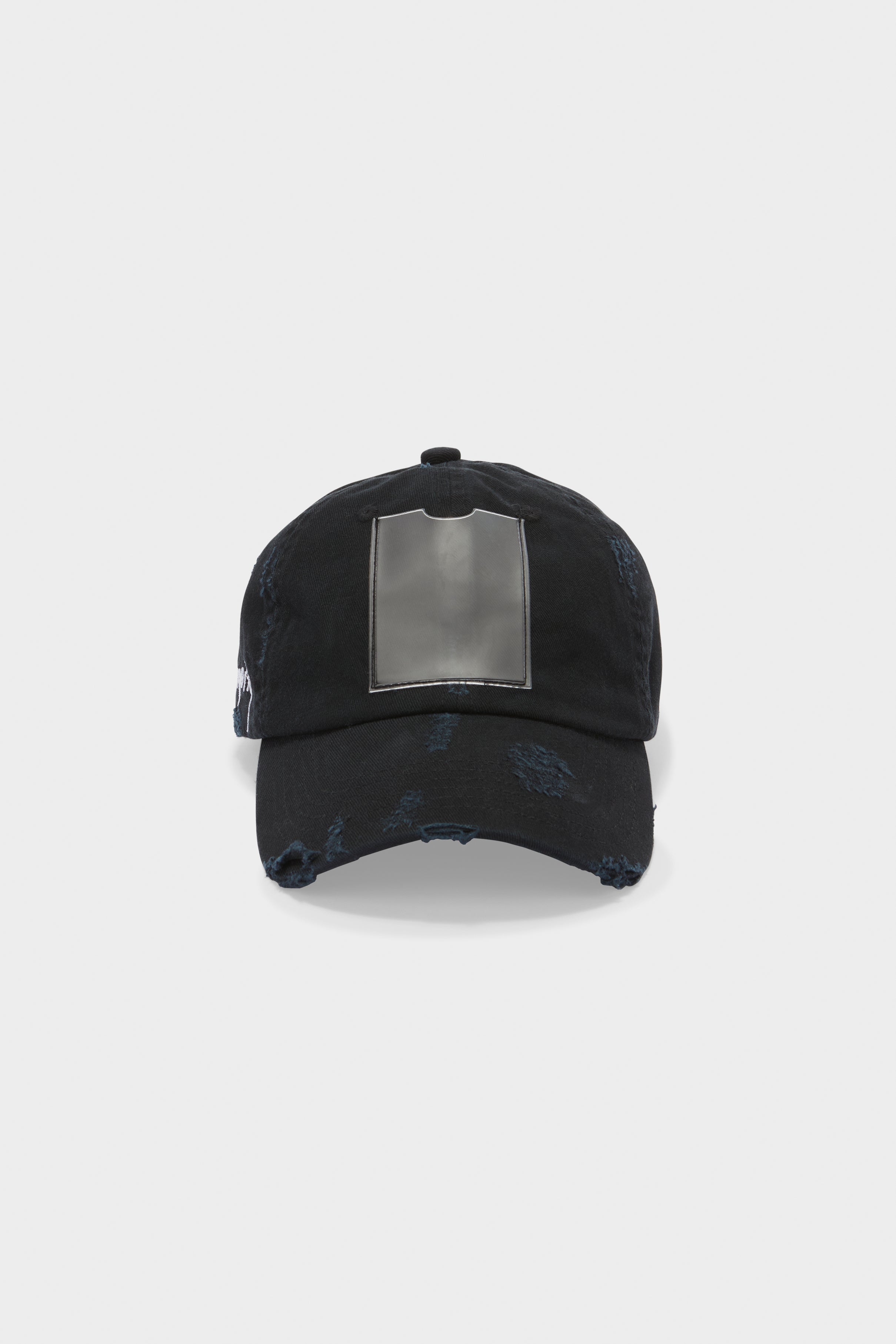 Distressed vesper cap black
