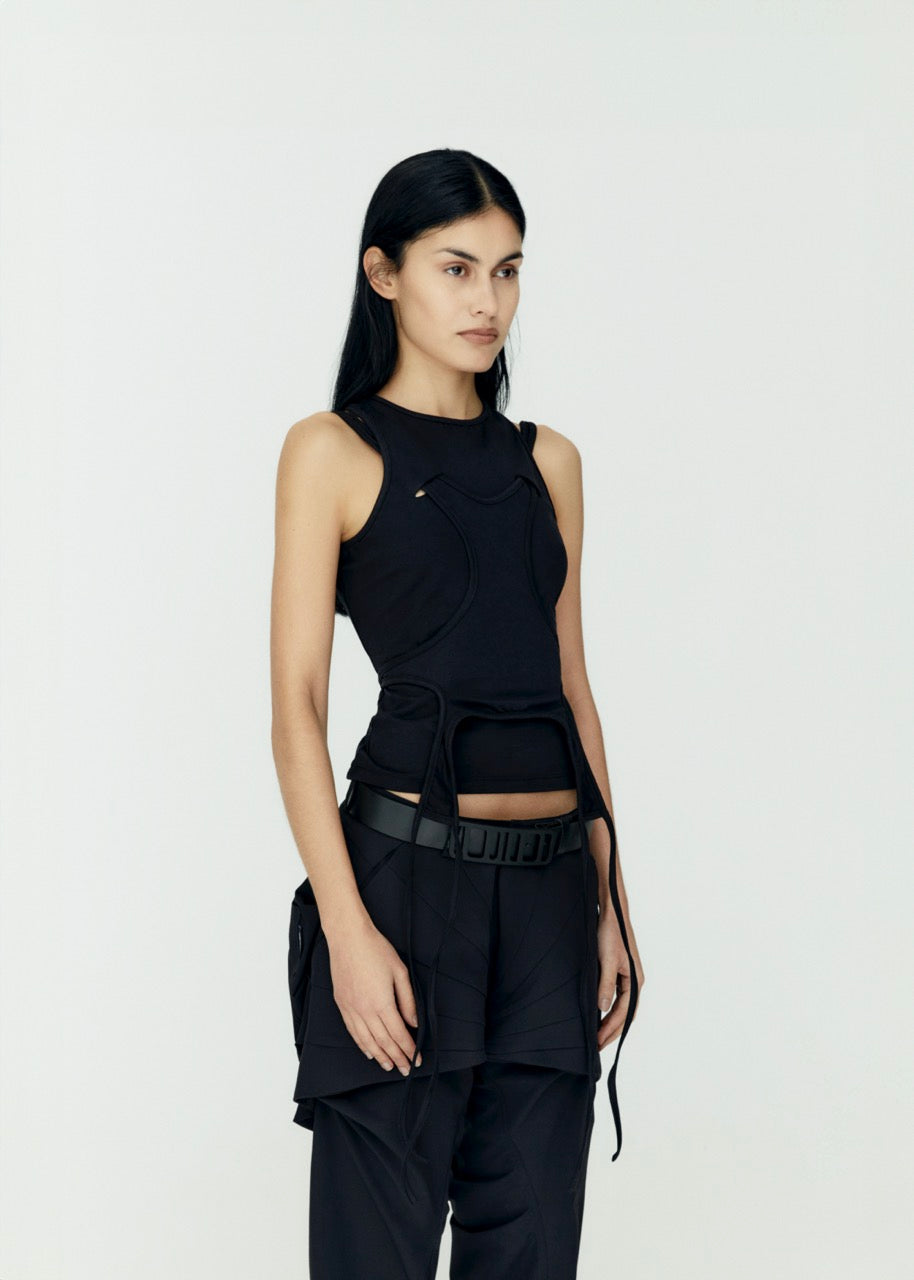 Double tank top black