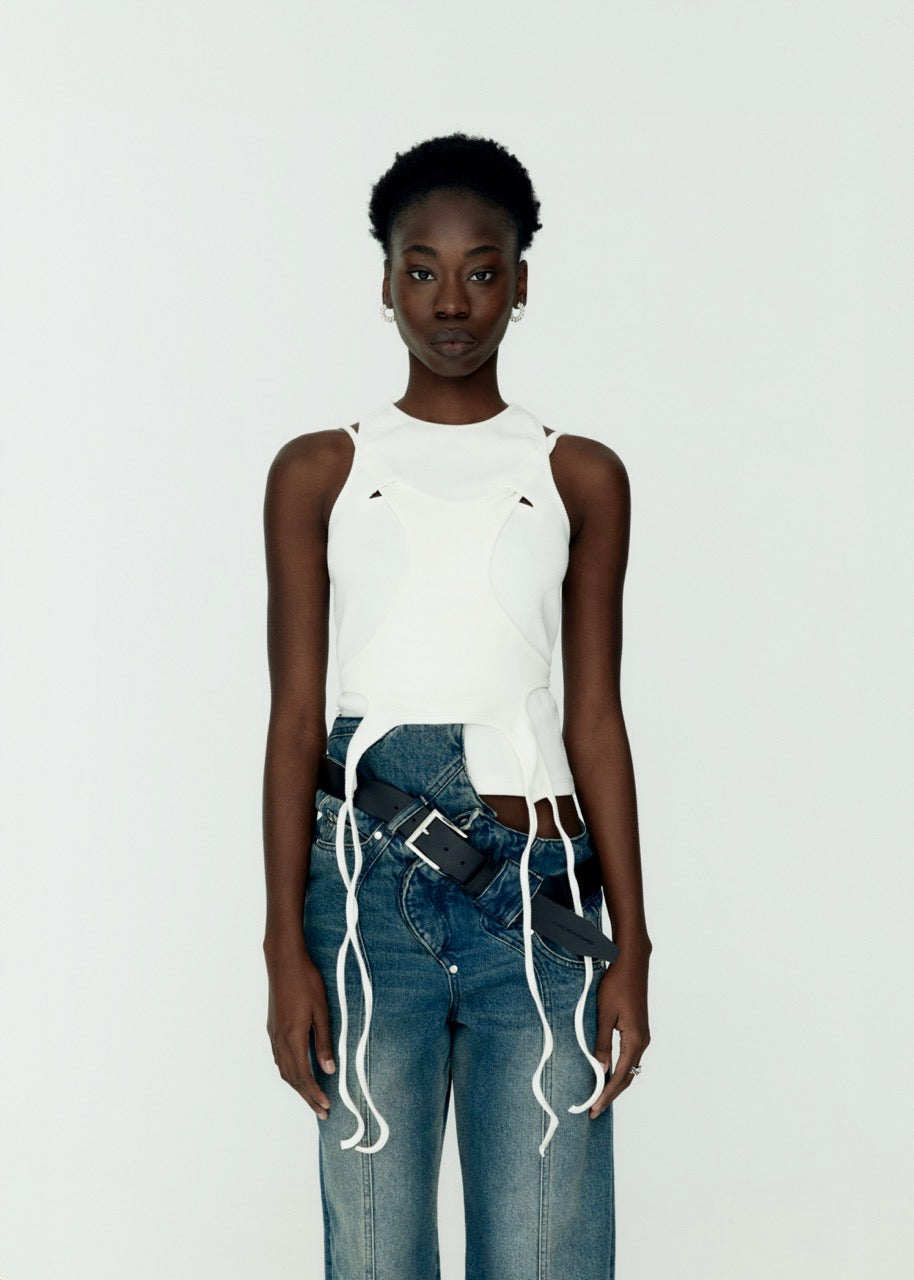 Double tank top white