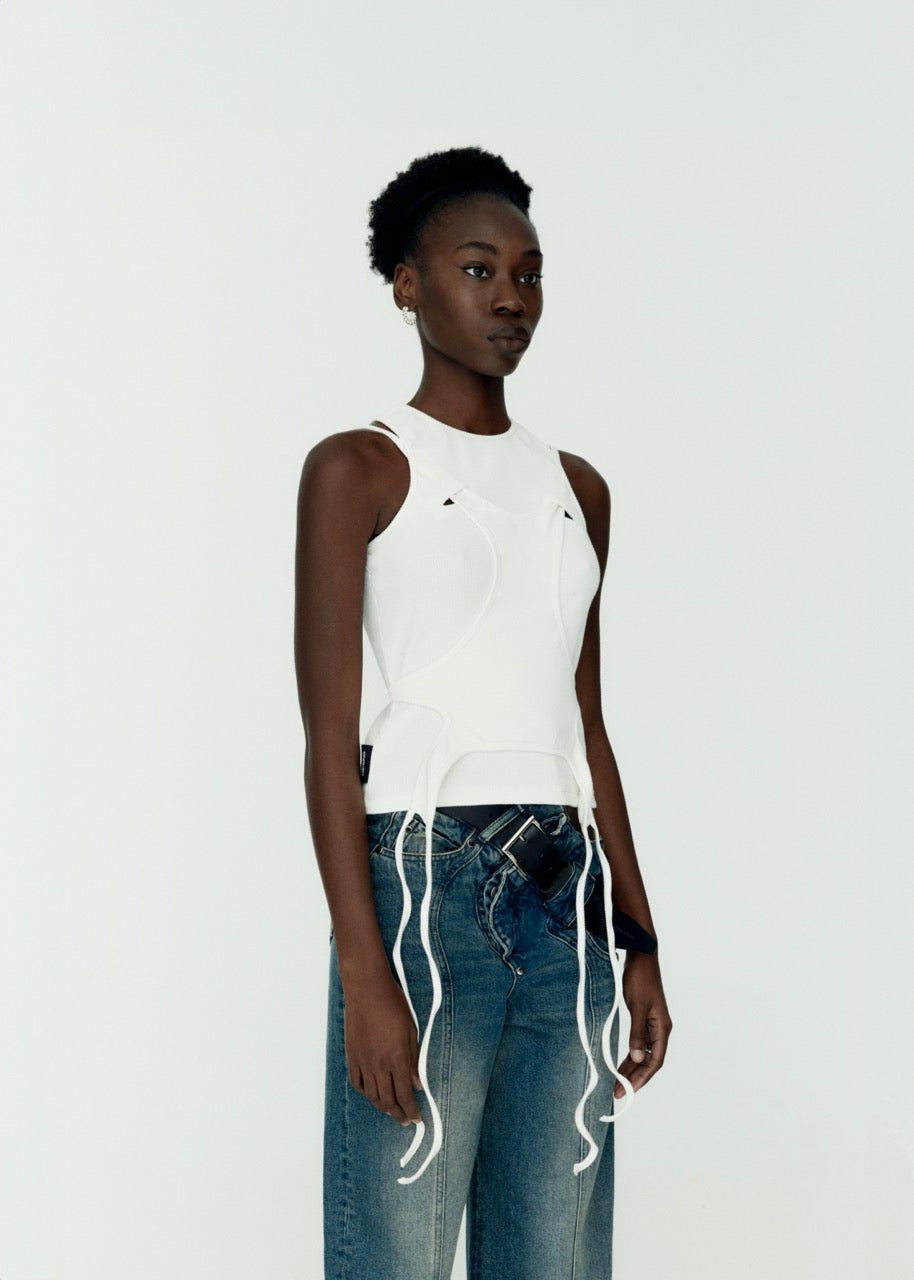 Double tank top white