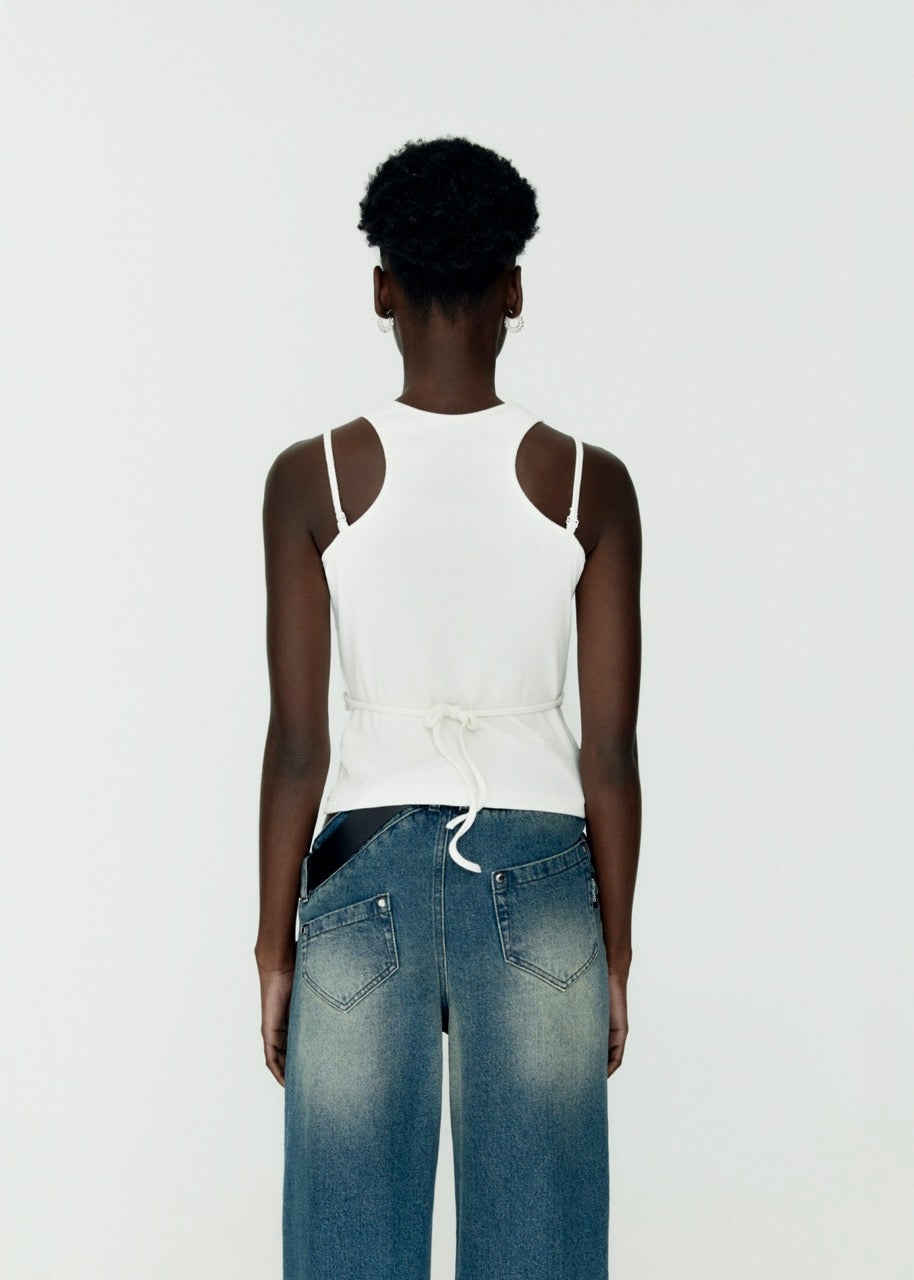 Double tank top white