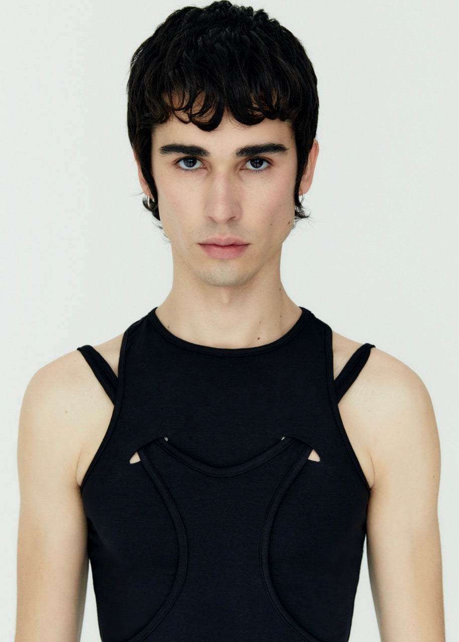 Double tank top black