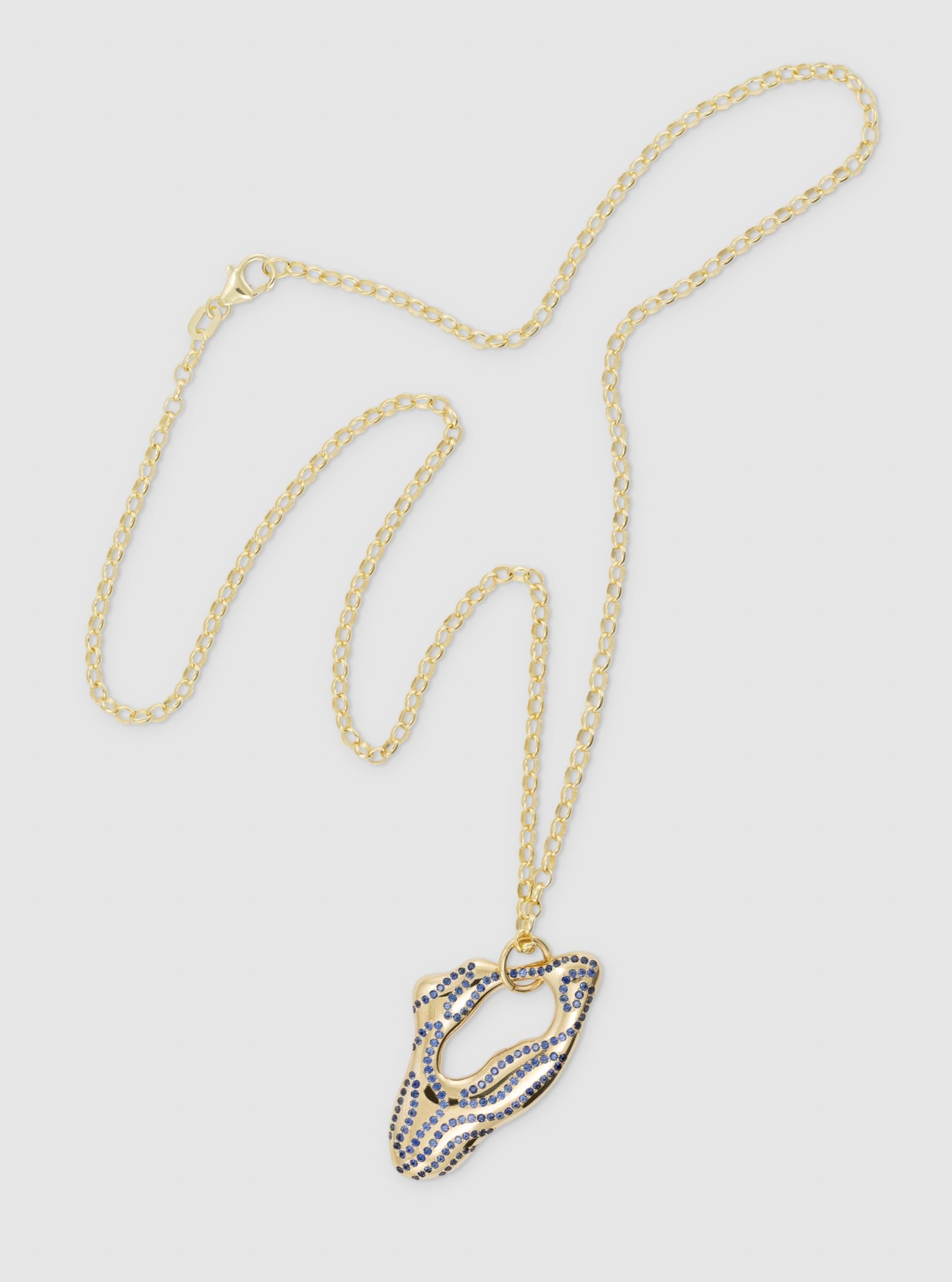 Pavé island pendant necklace
