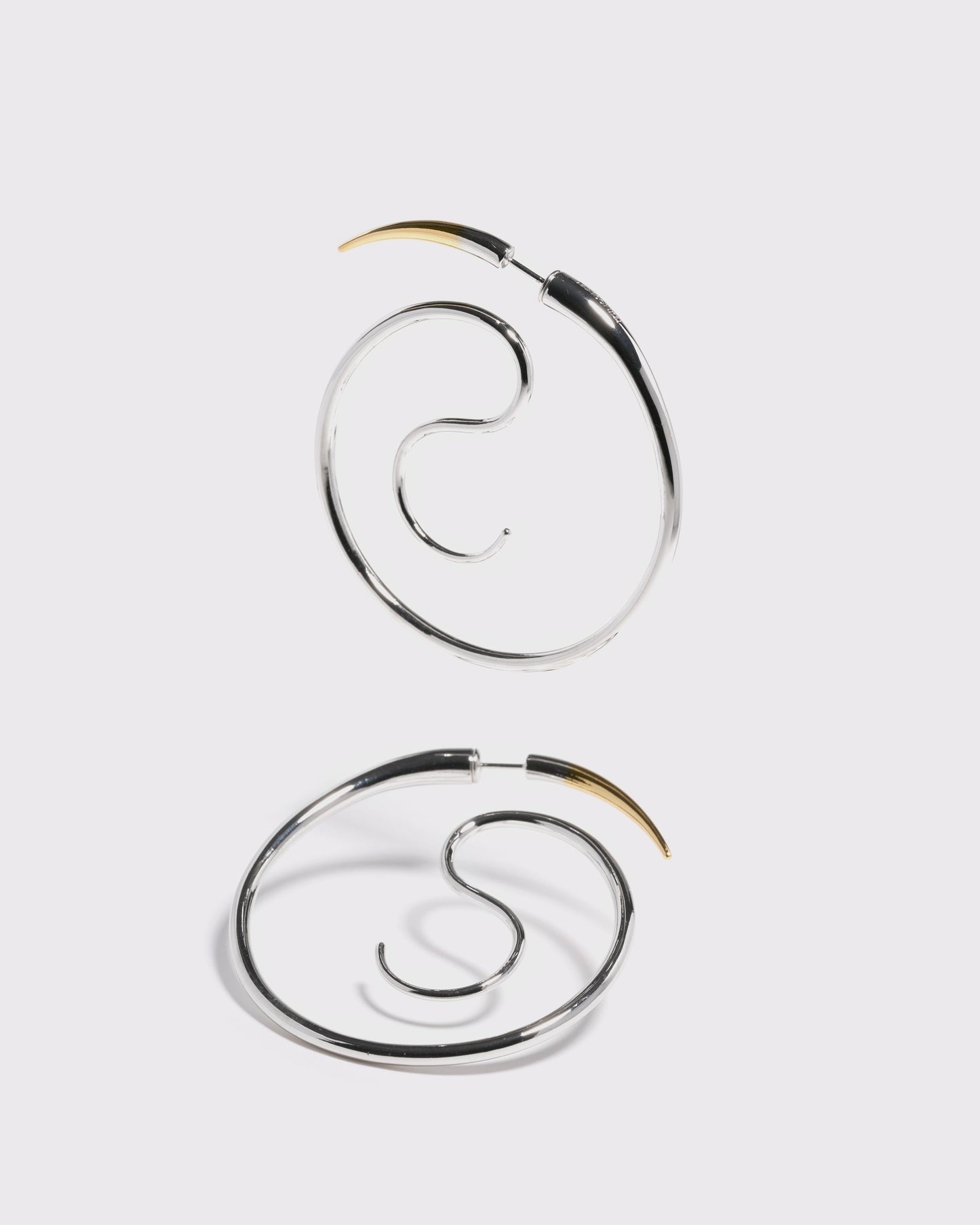 Spina upside down hoops silver/gold