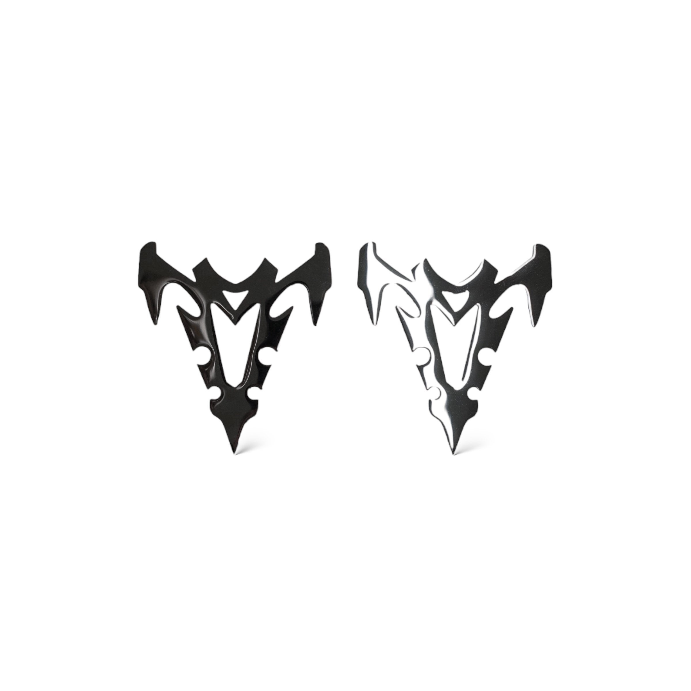 Chrome cone earring