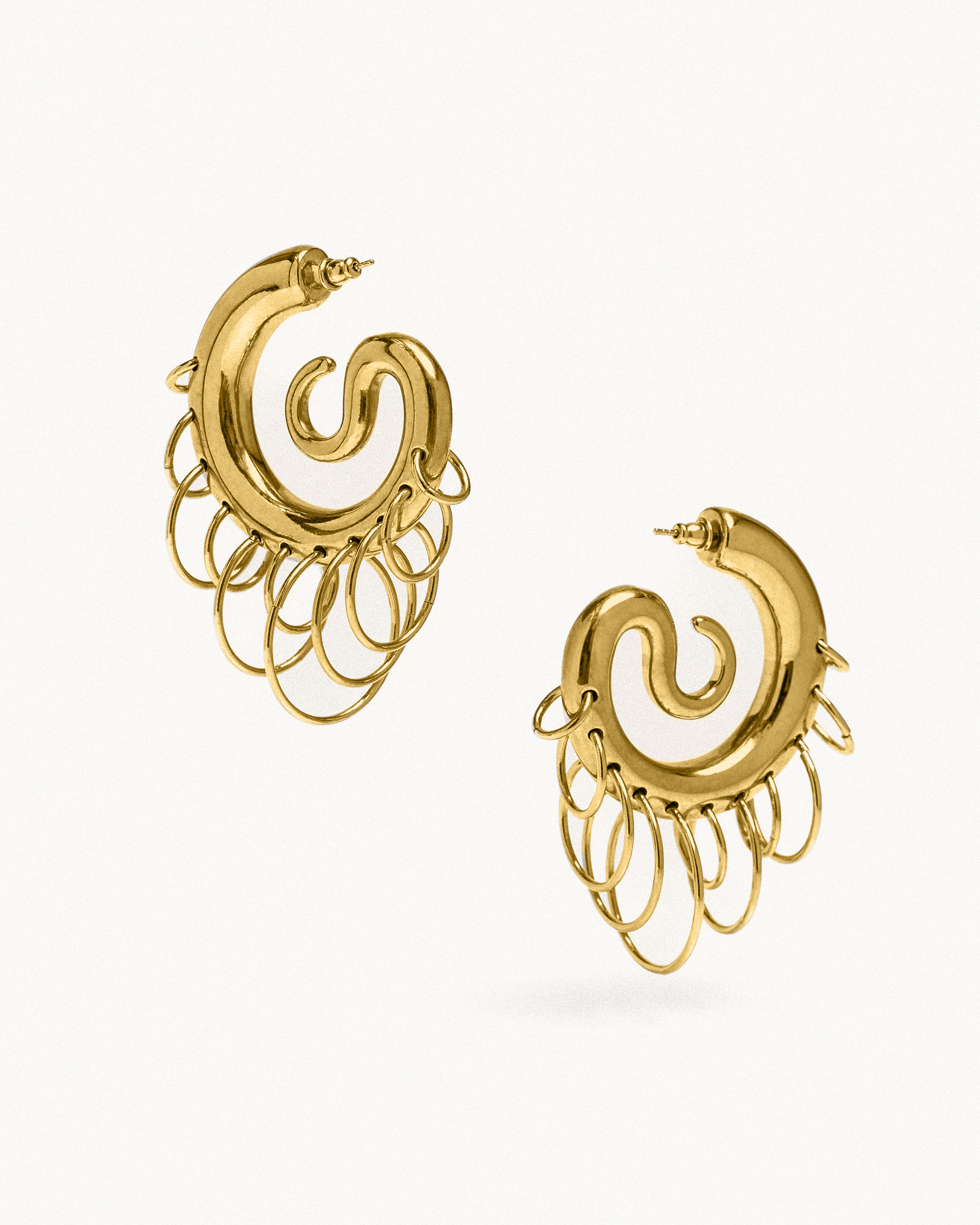 Pierced serpent hoops medium