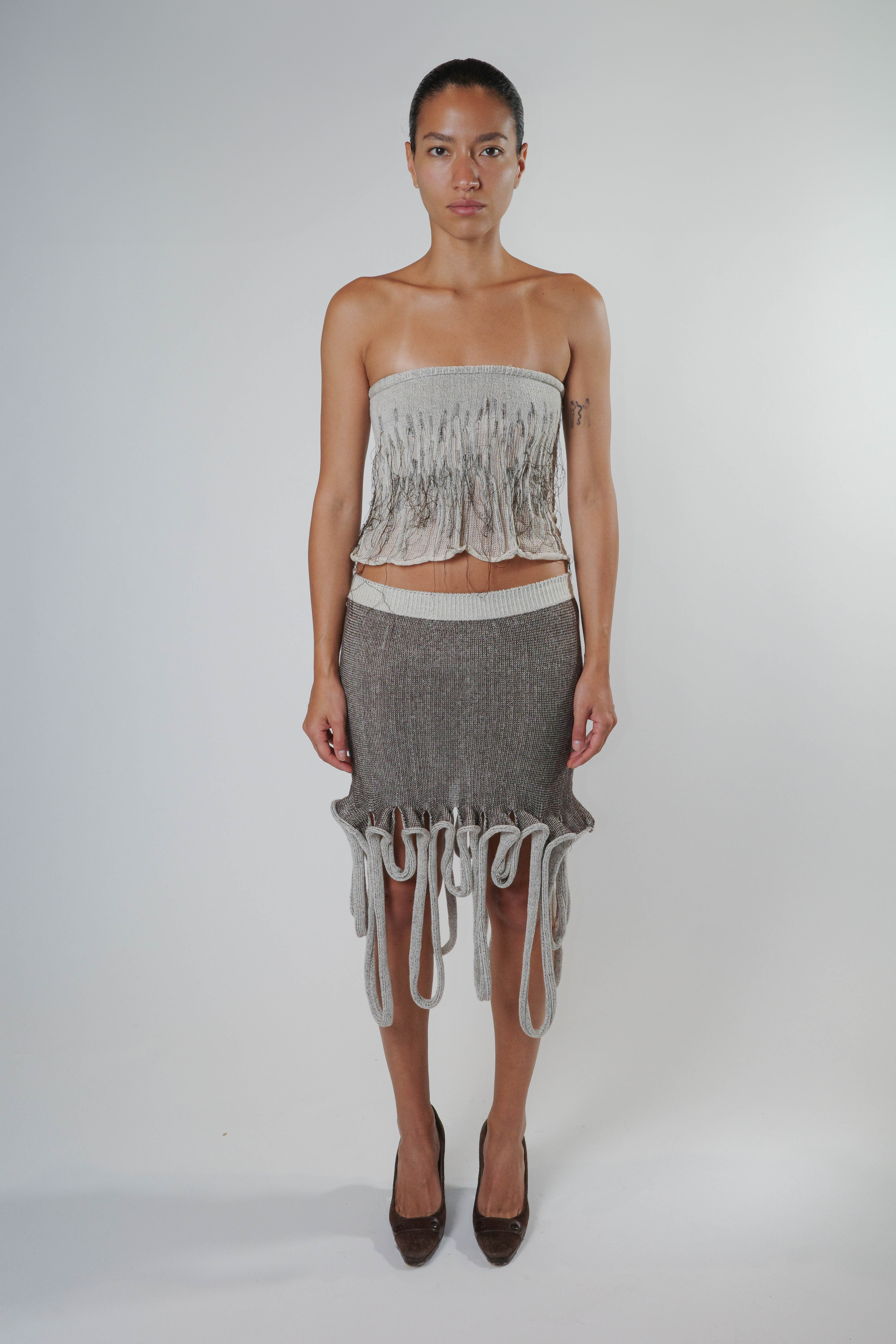 Drops skirt (blown/beige)