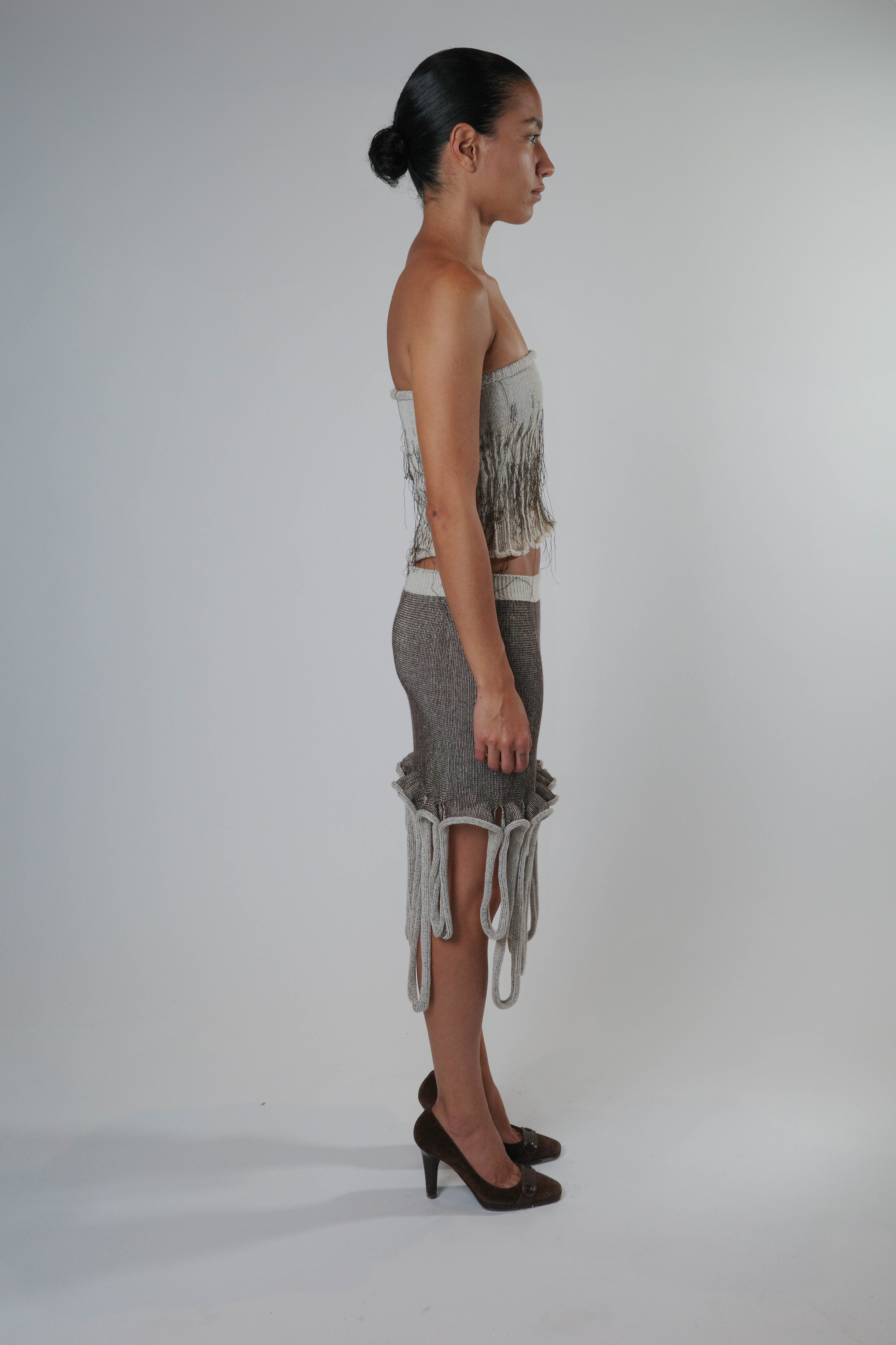 Drops skirt (blown/beige)
