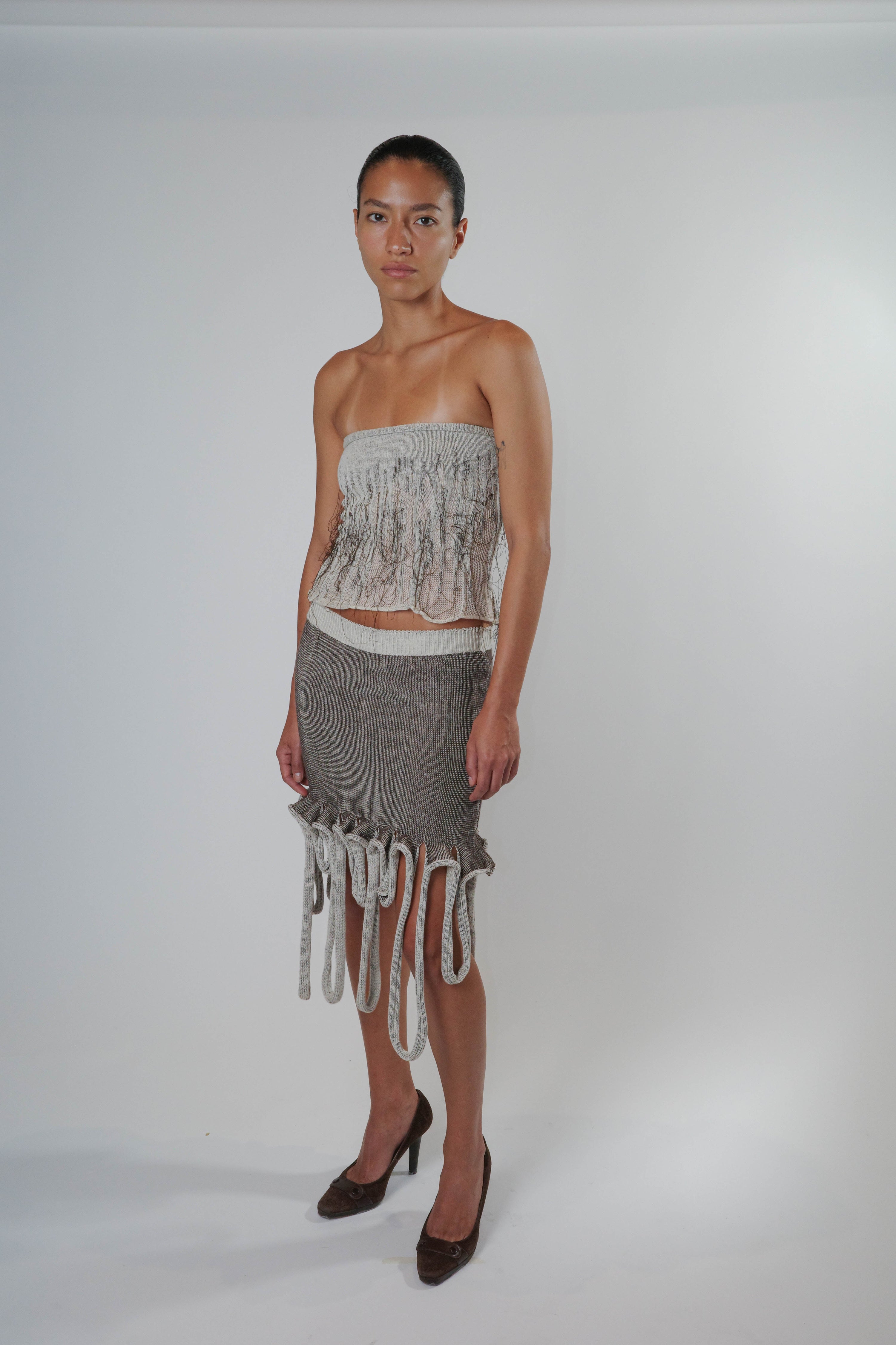 Drops skirt (blown/beige)