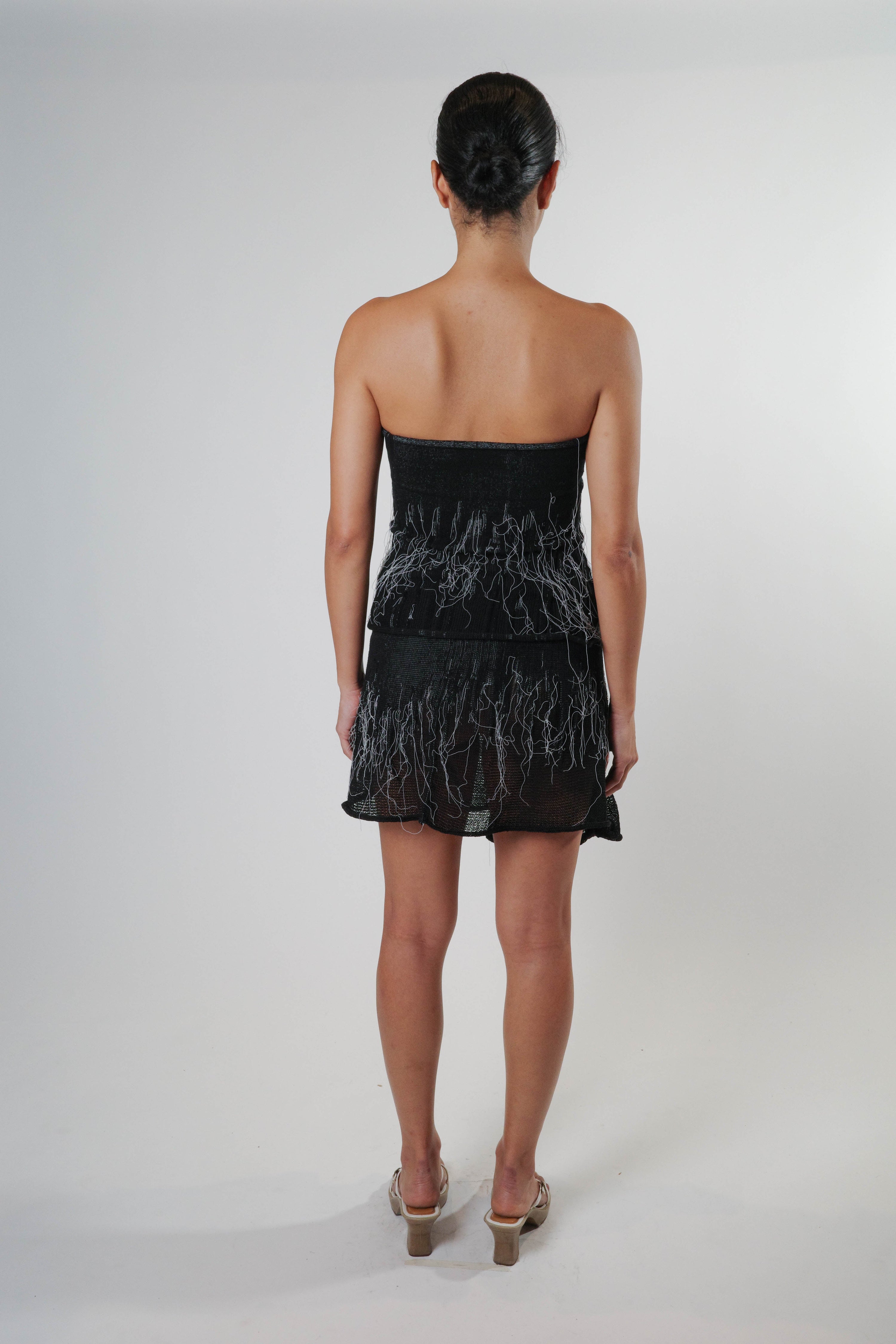 Organic tube top (black/grey)