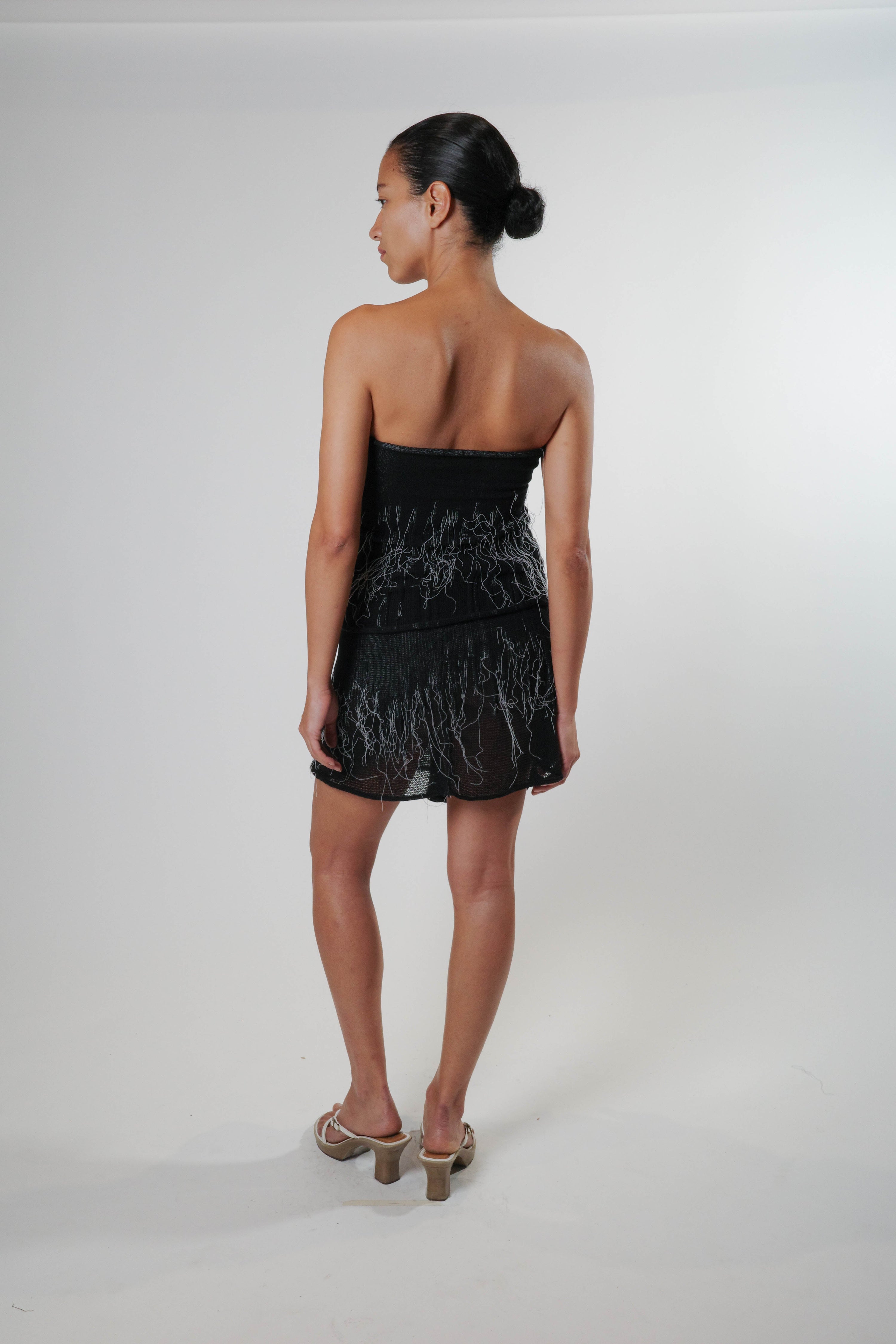 Organic tube top (black/grey)