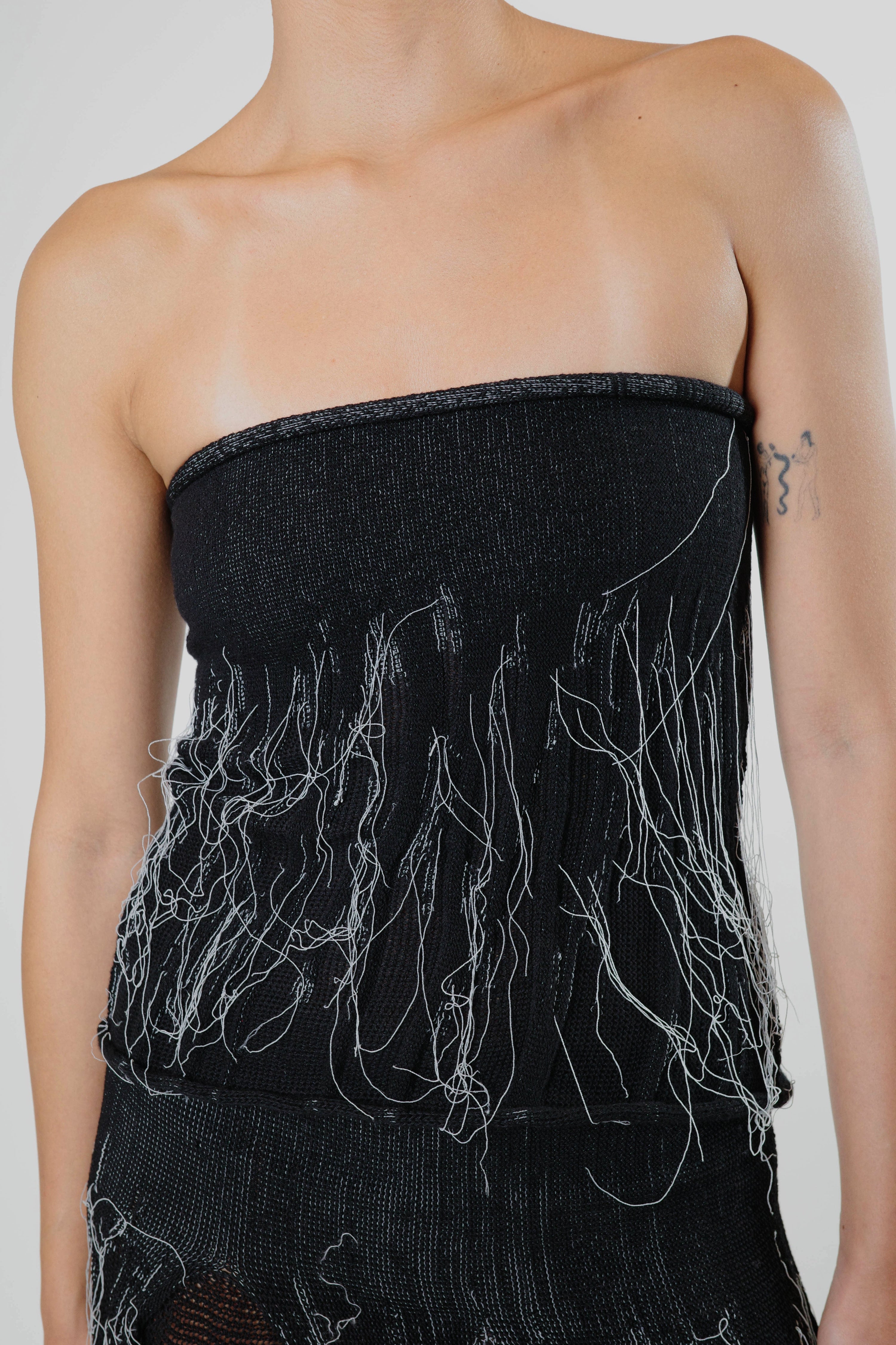 Organic tube top (black/grey)