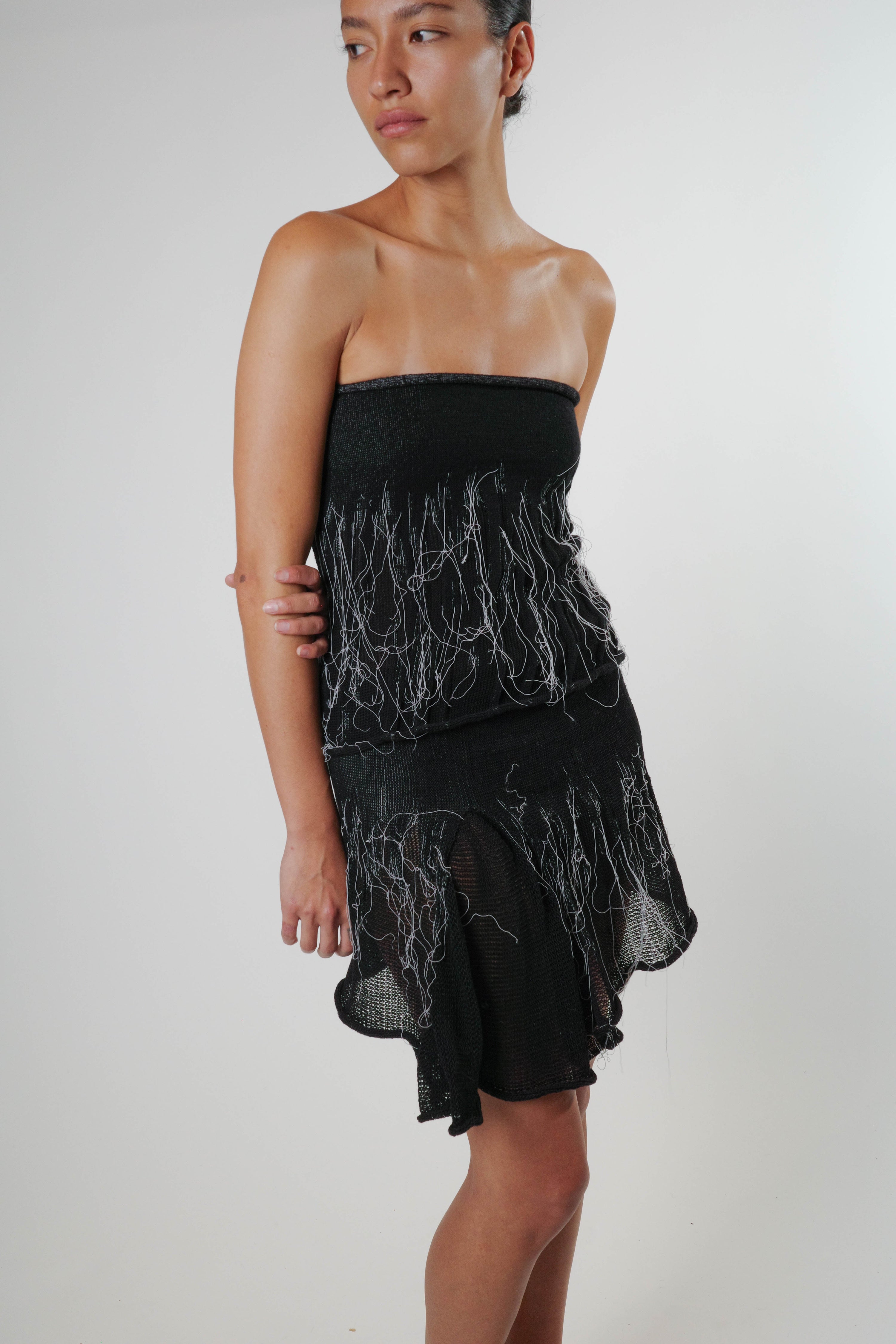 Organic tube top (black/grey)