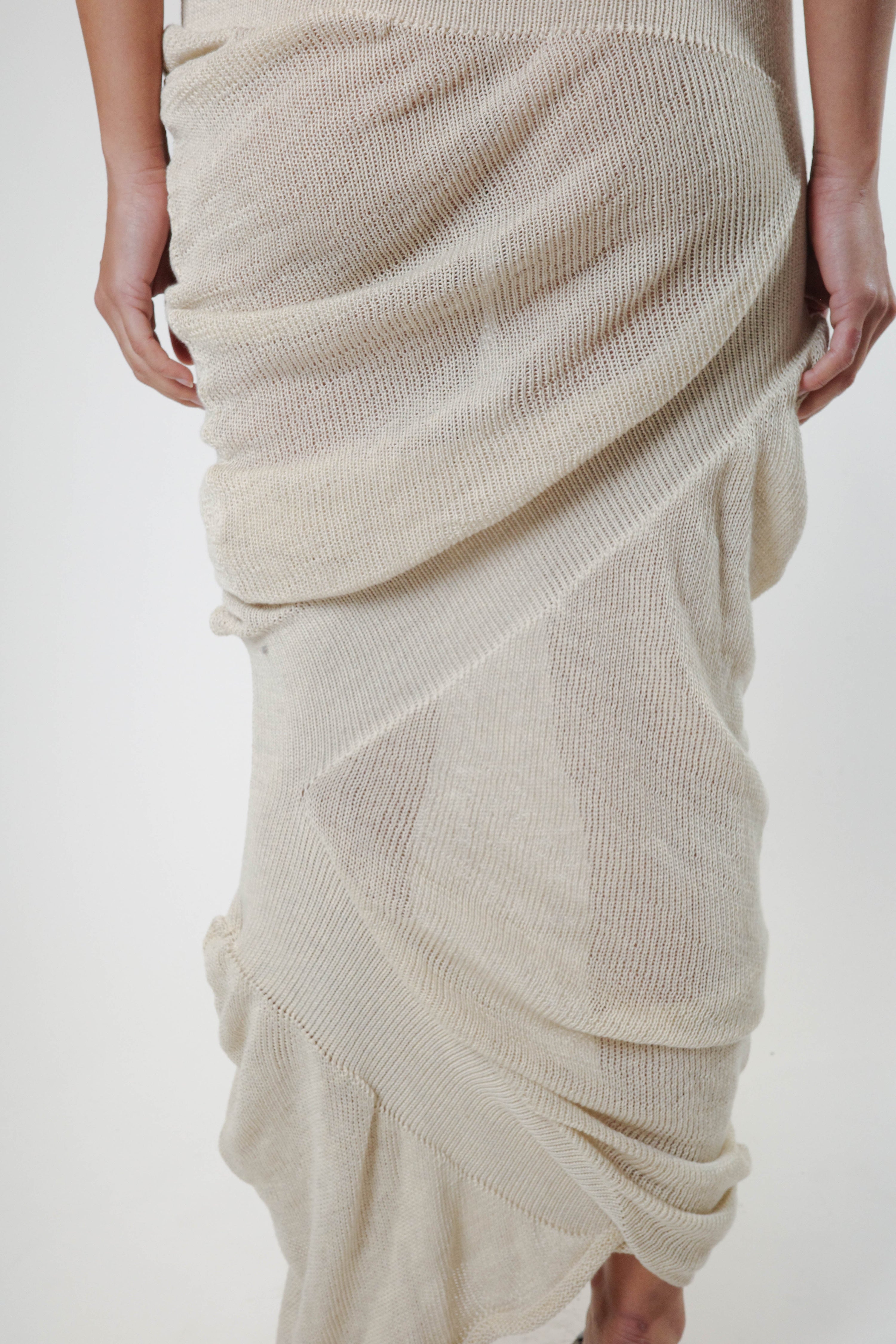Zig-zag midi skirt