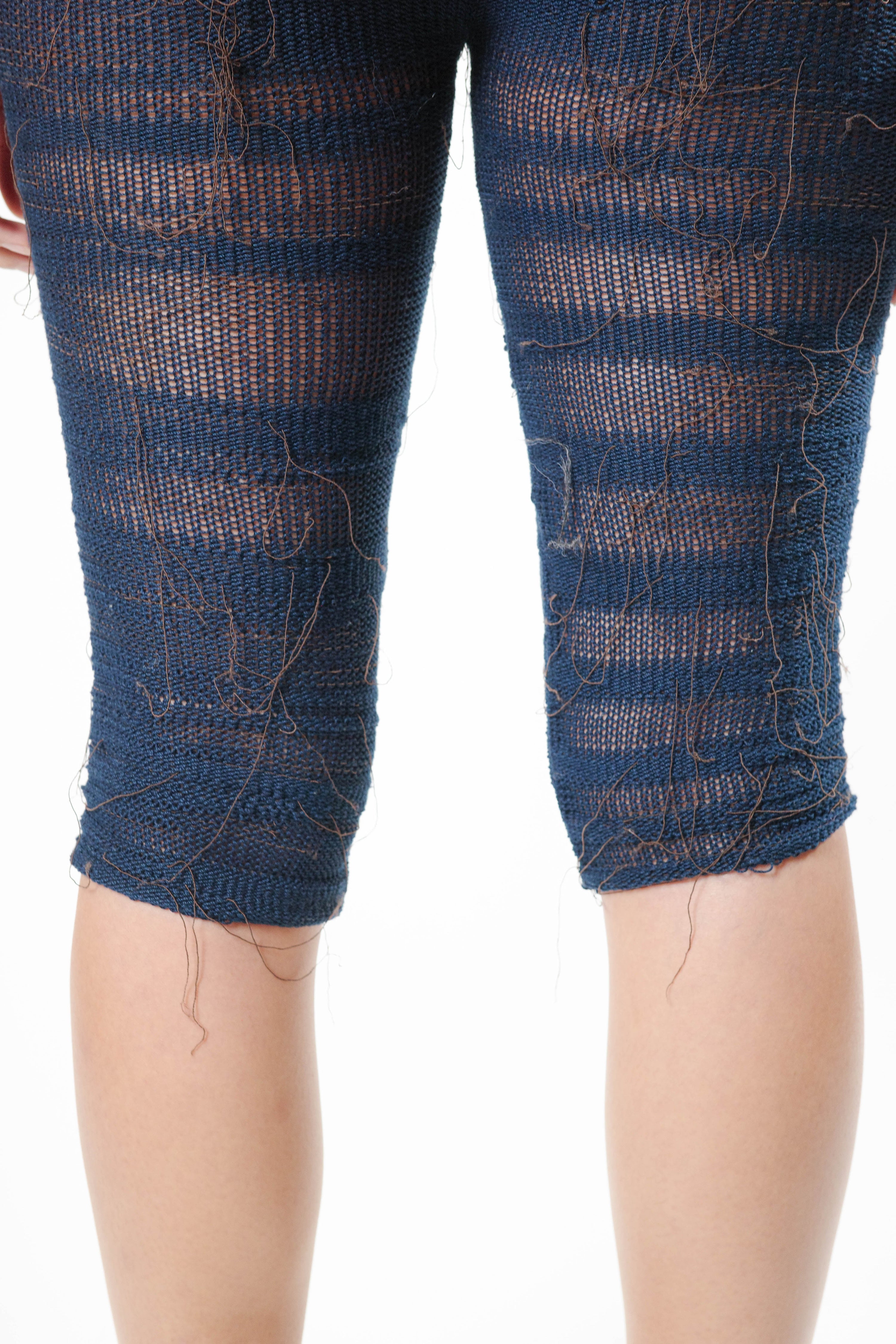 Organic capri (navy/brown)