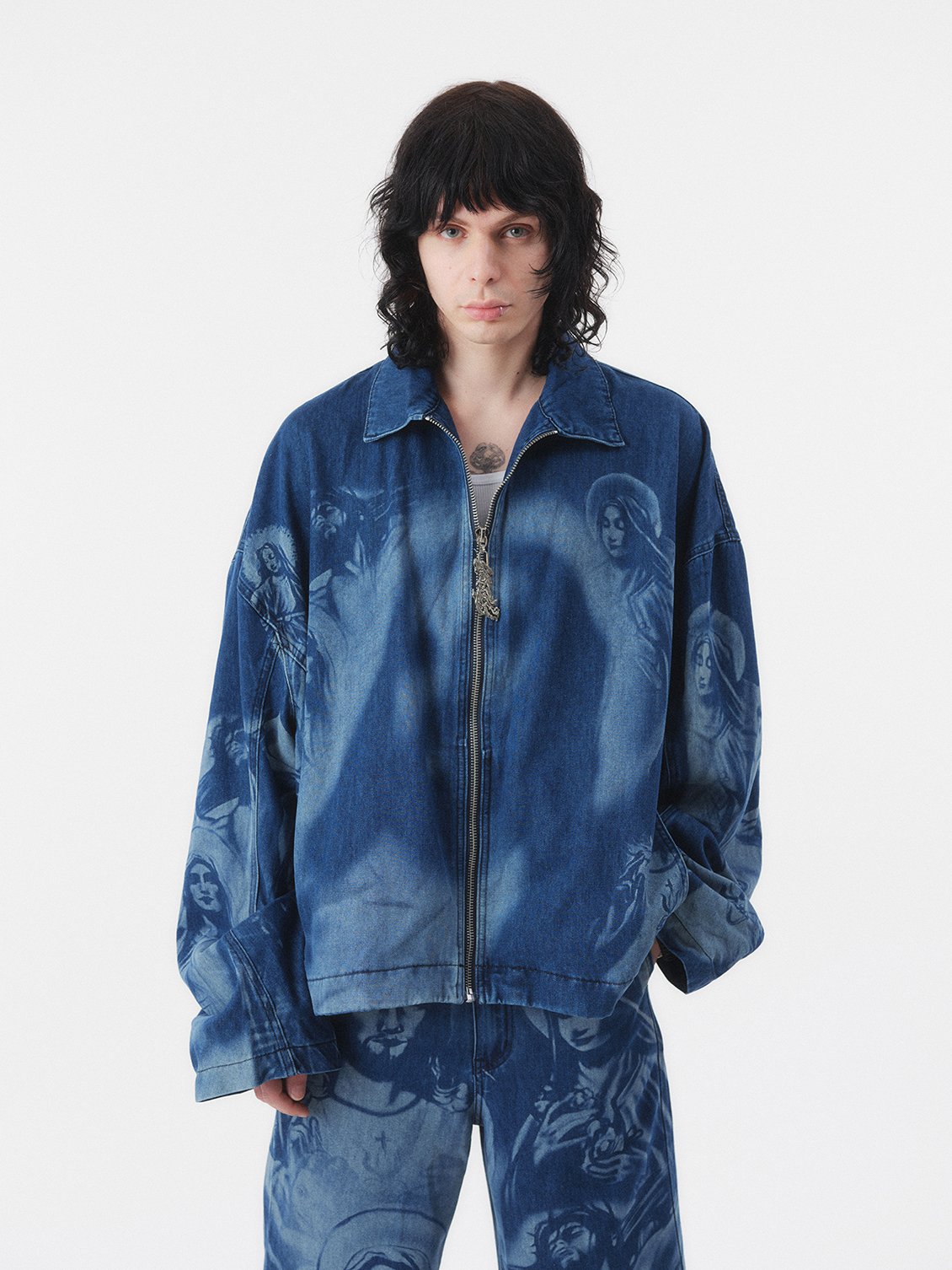 Oversized denim jacket