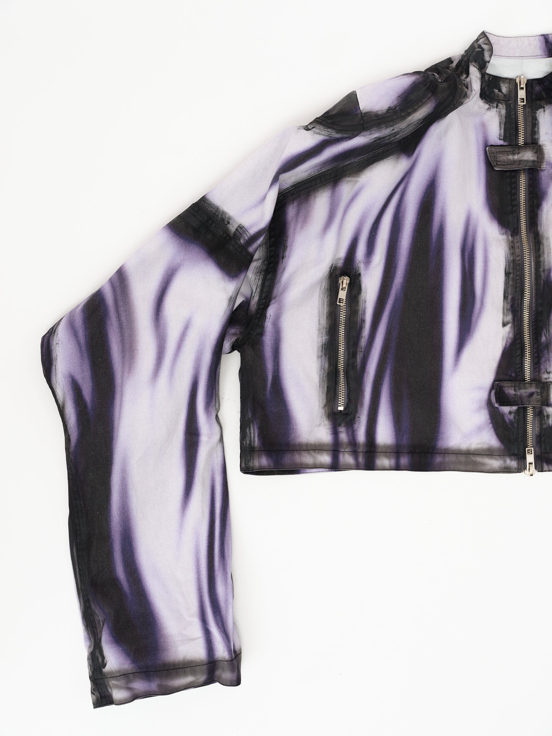 Printed moto jacket