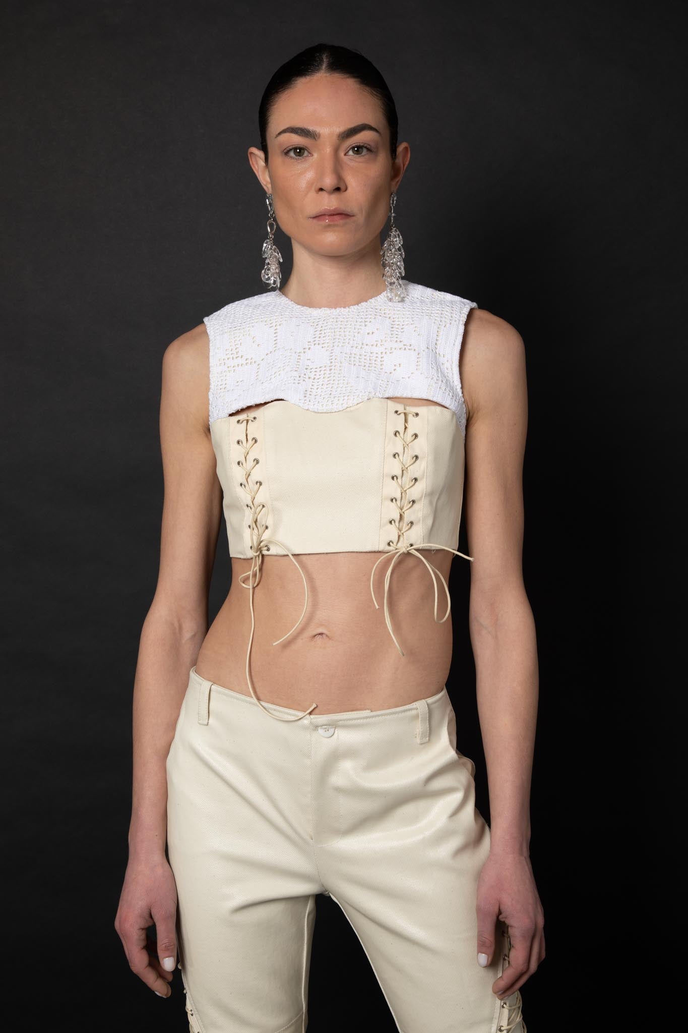 Crop top crochet lacci