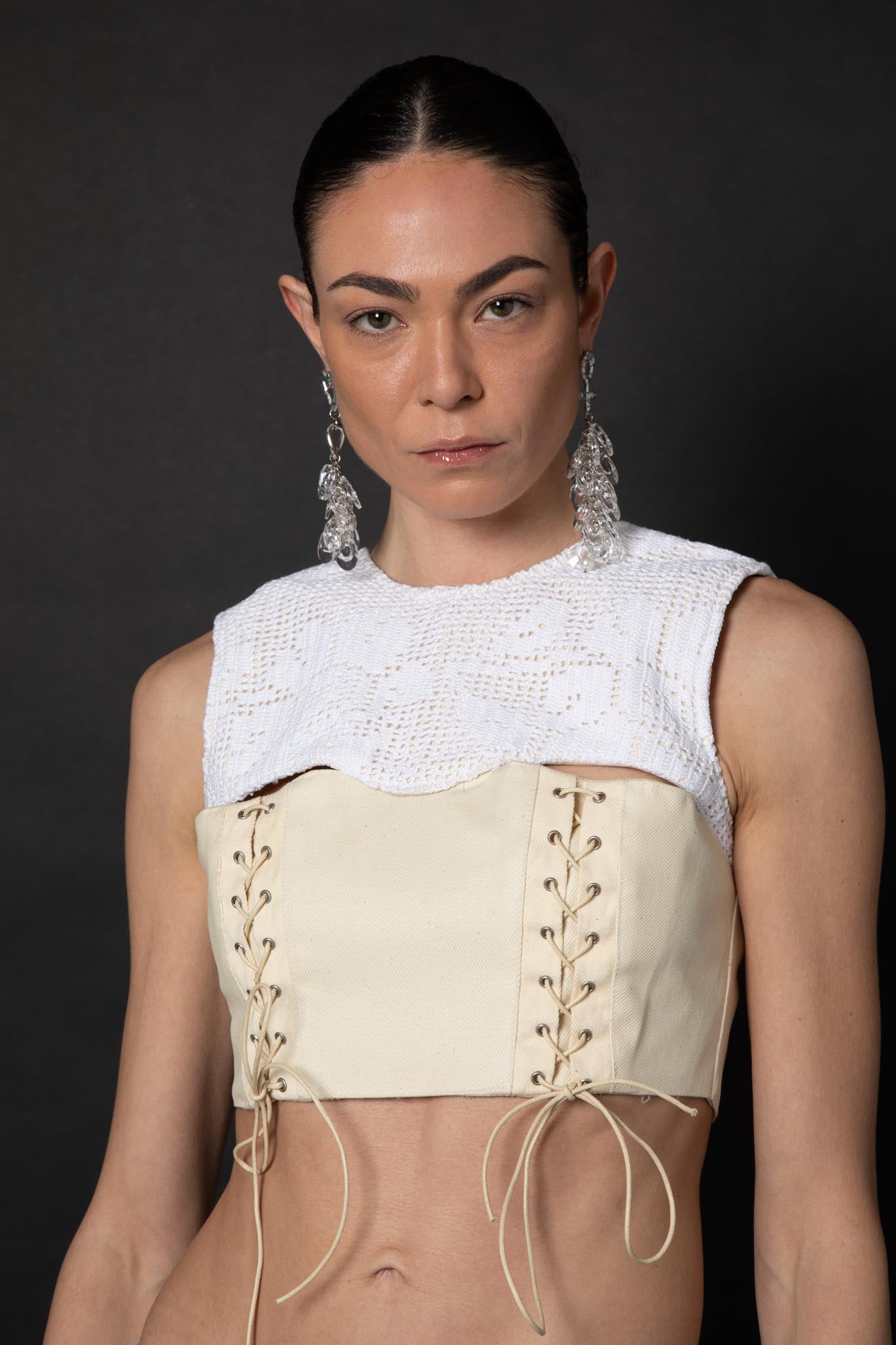 Crop top crochet lacci