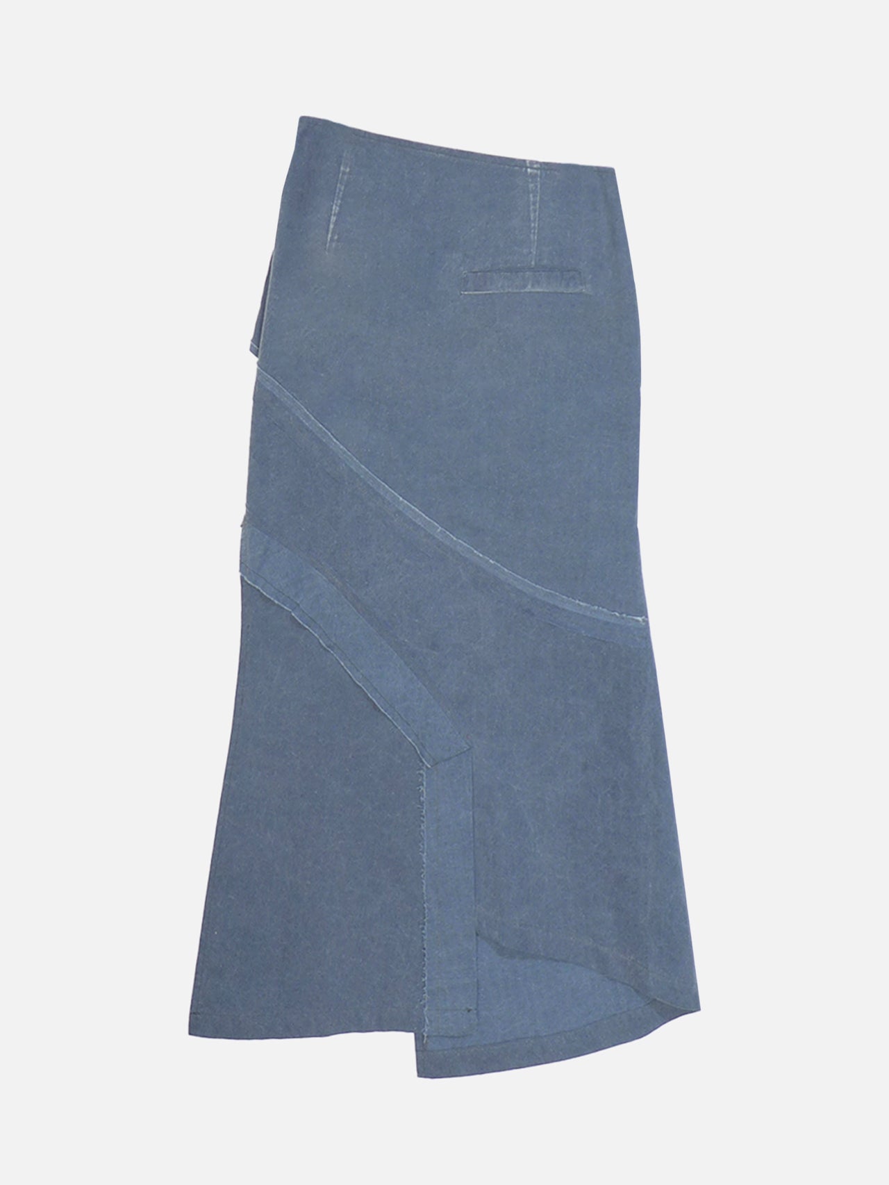 Oblique slit long skirt