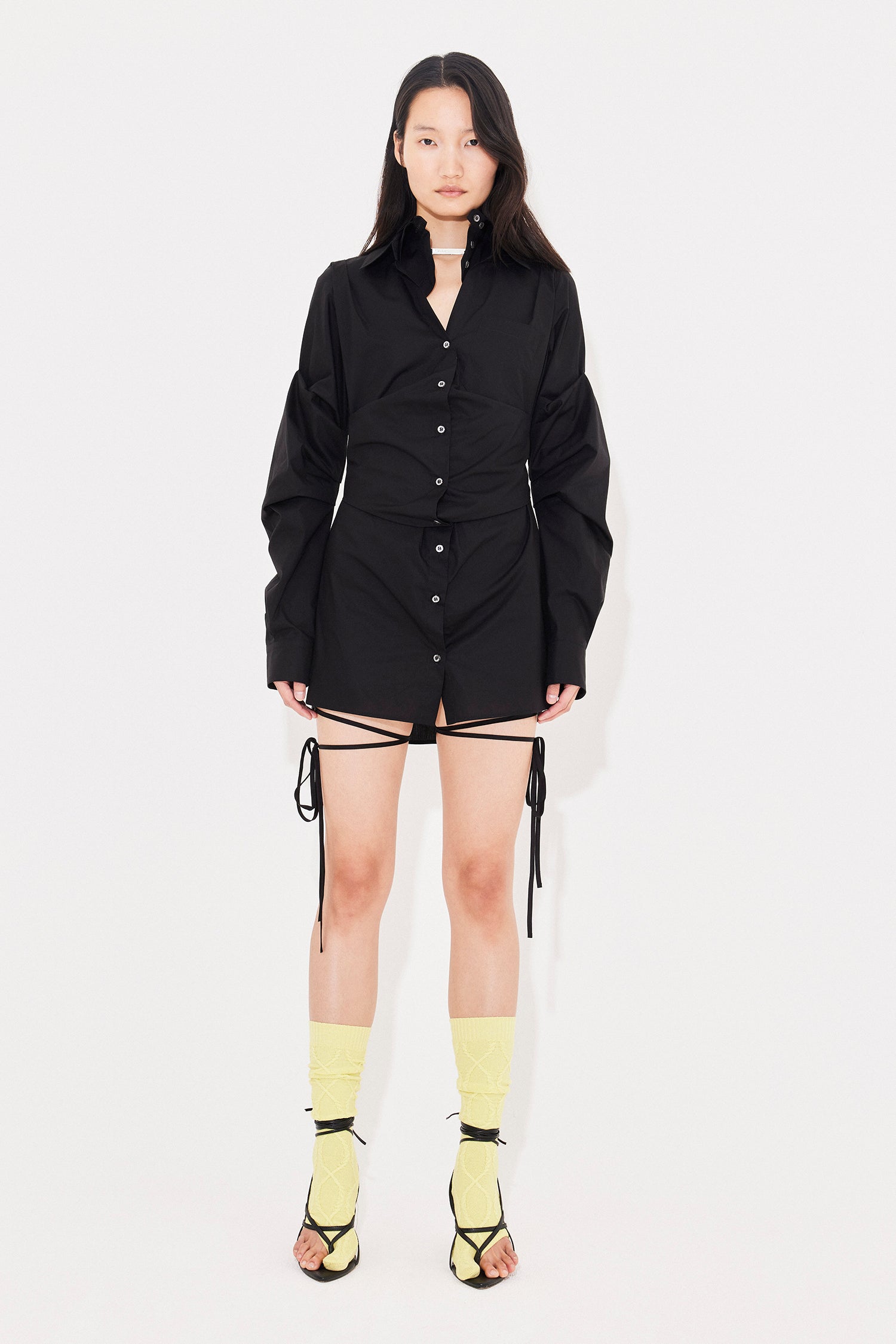 Breakfast shirt dress black