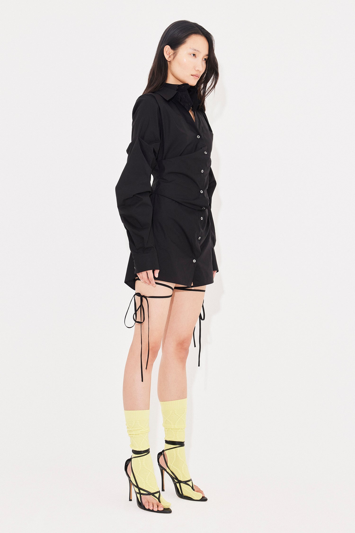 Breakfast shirt dress black