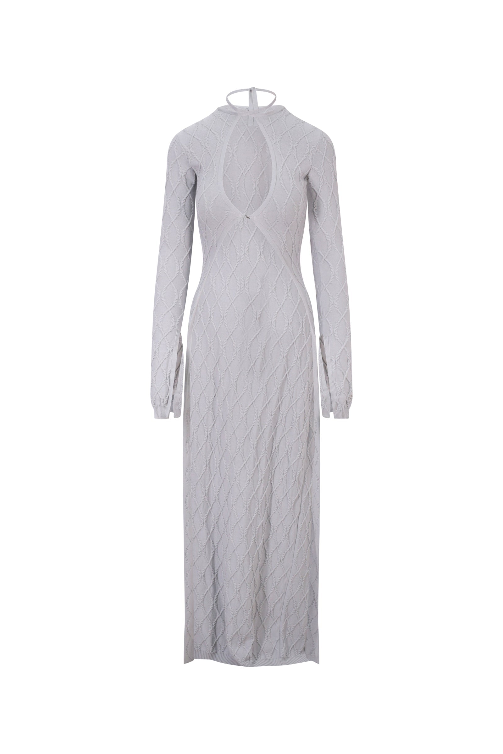 Long cable salem cardigan grey