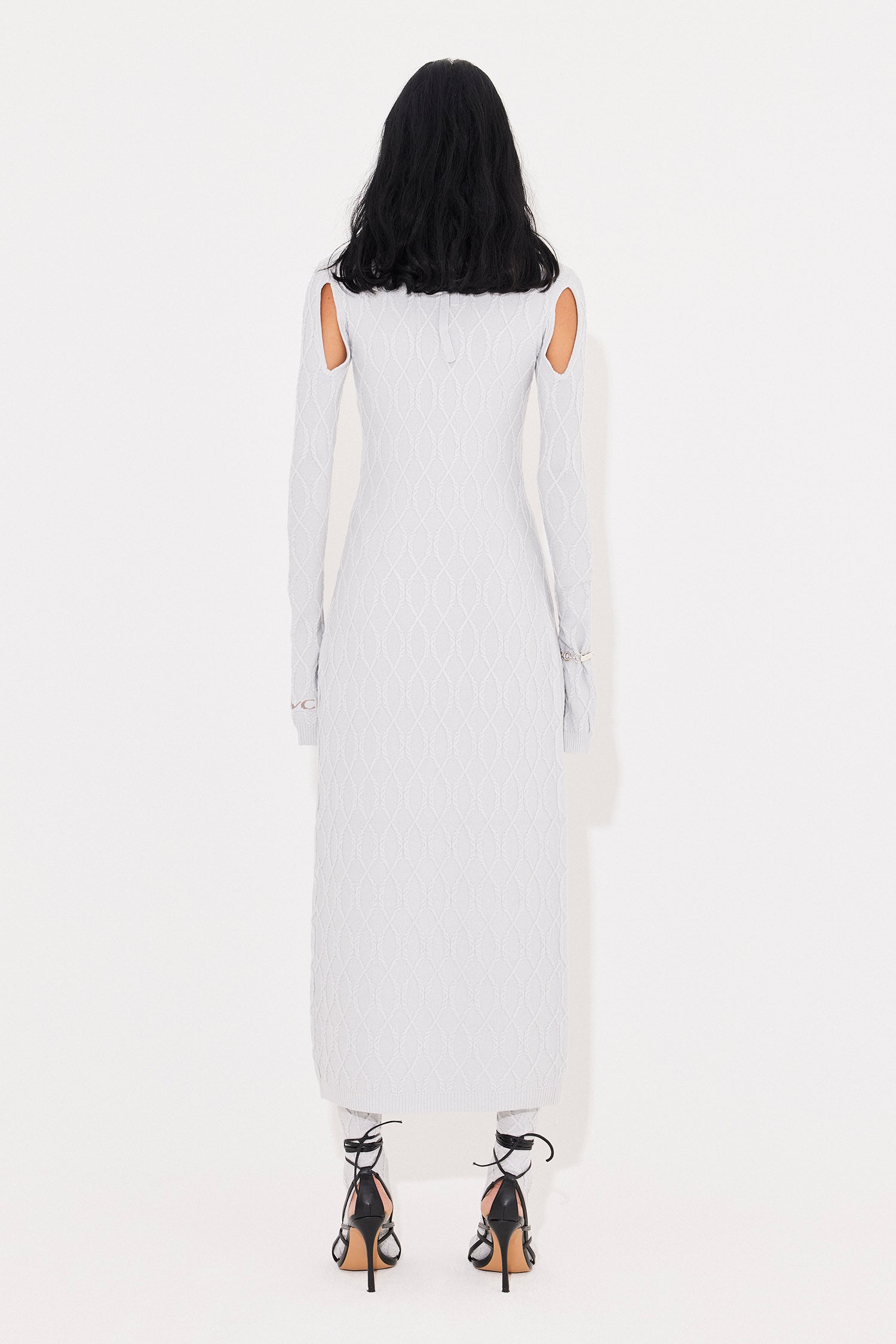 Long cable salem cardigan grey