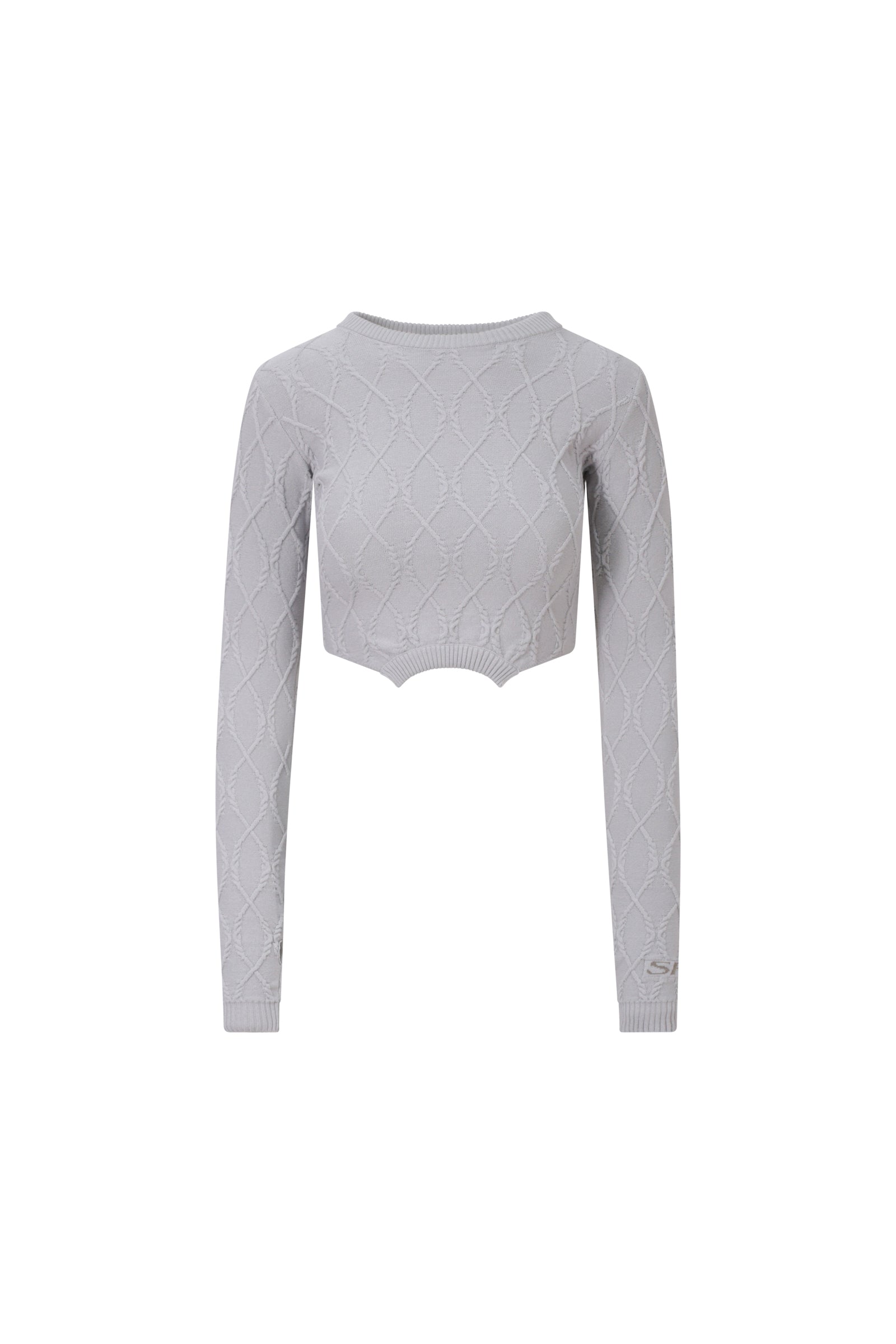 Overturned long sleeve grey
