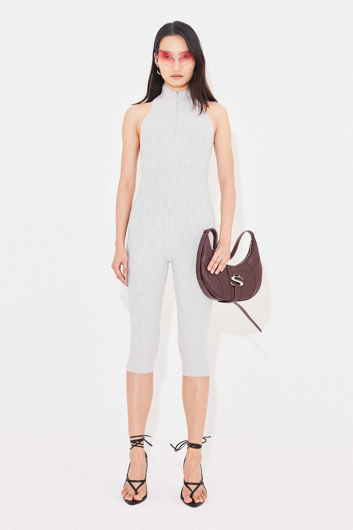 Racer bodysuit grey