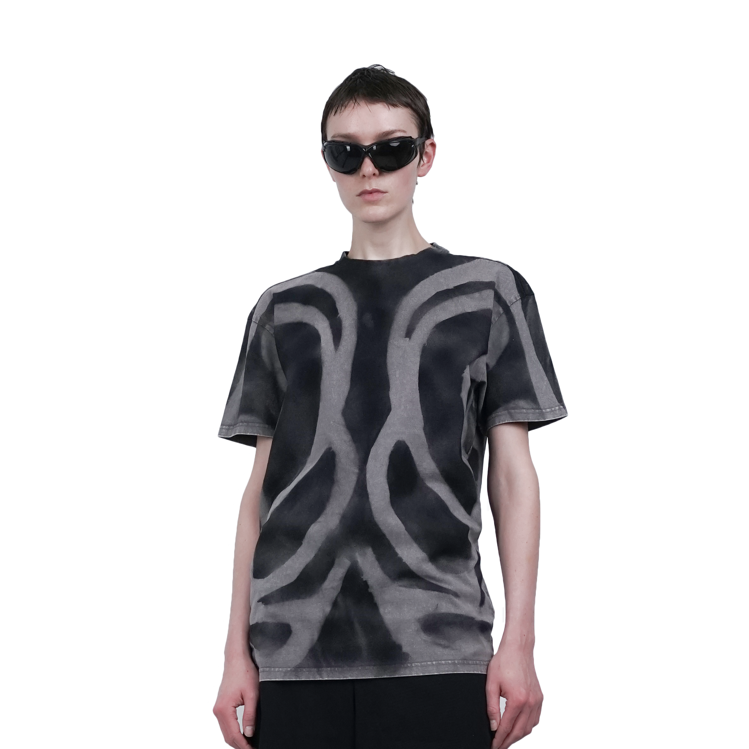 Spray print tee