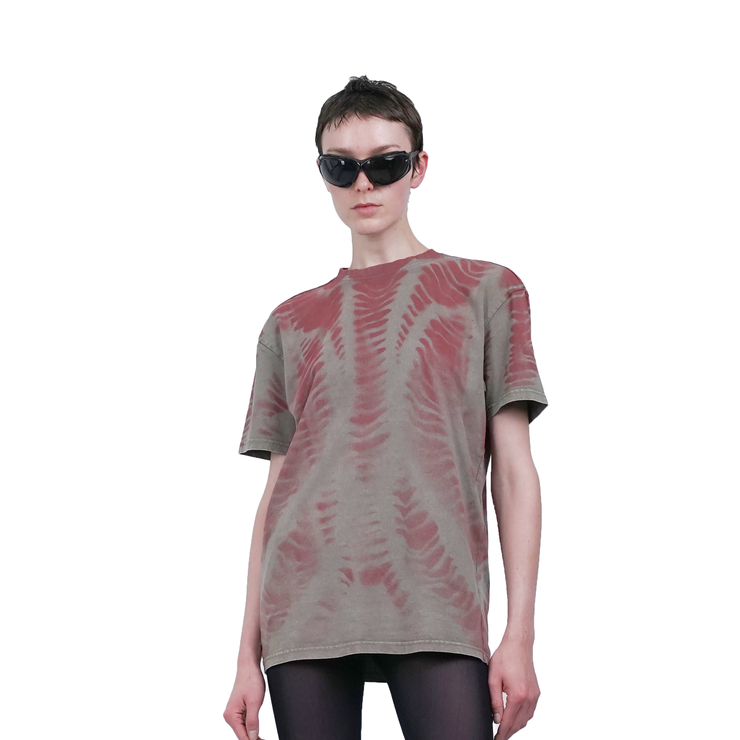 Spray print tee