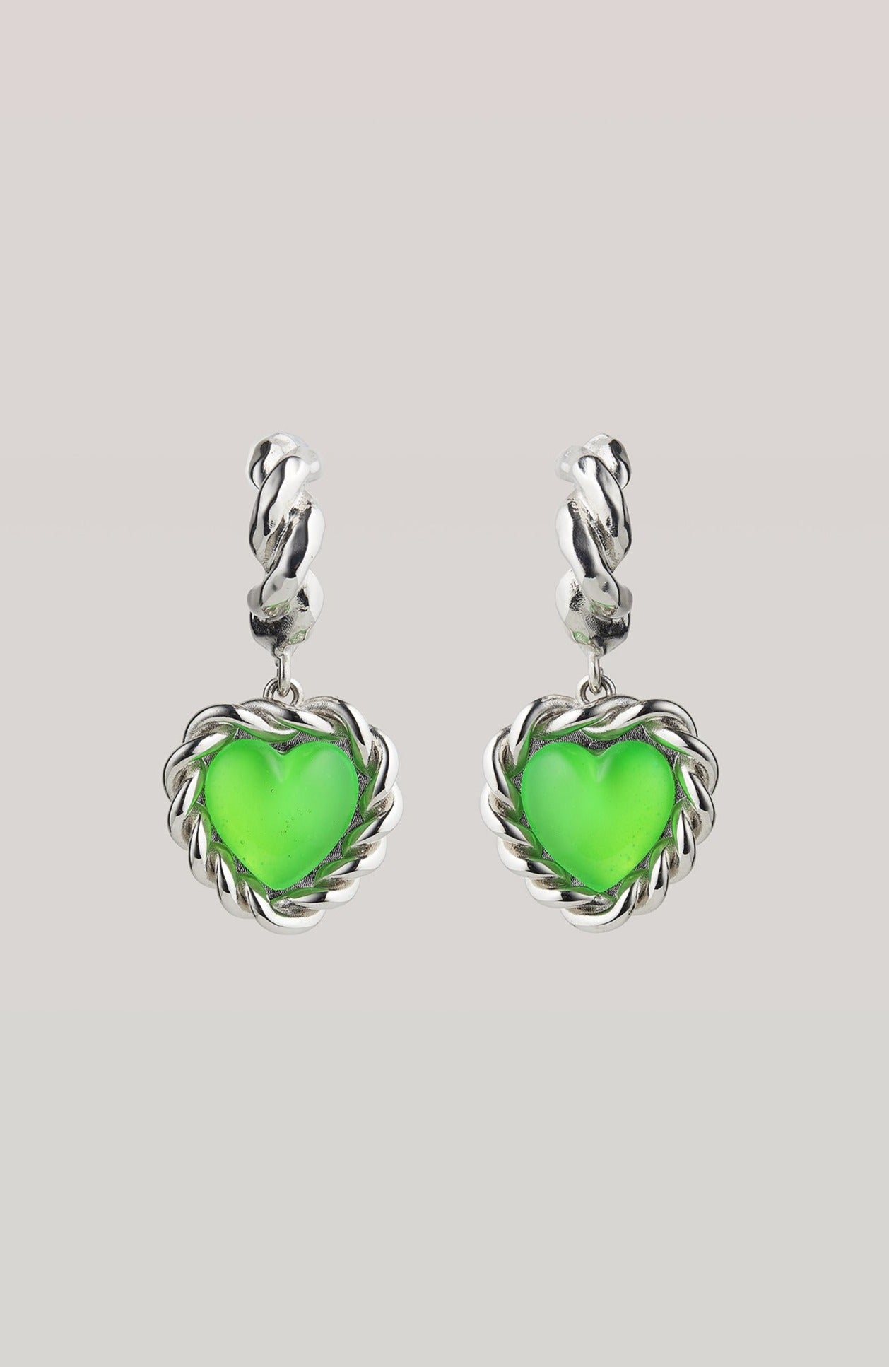 Limelight neon green earrings