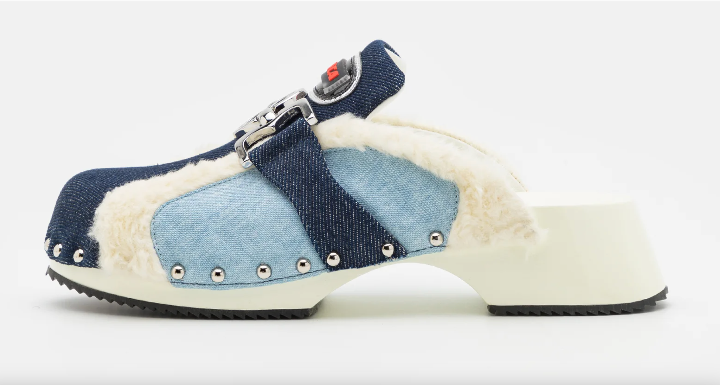 Denim clogs upcycled fabrics