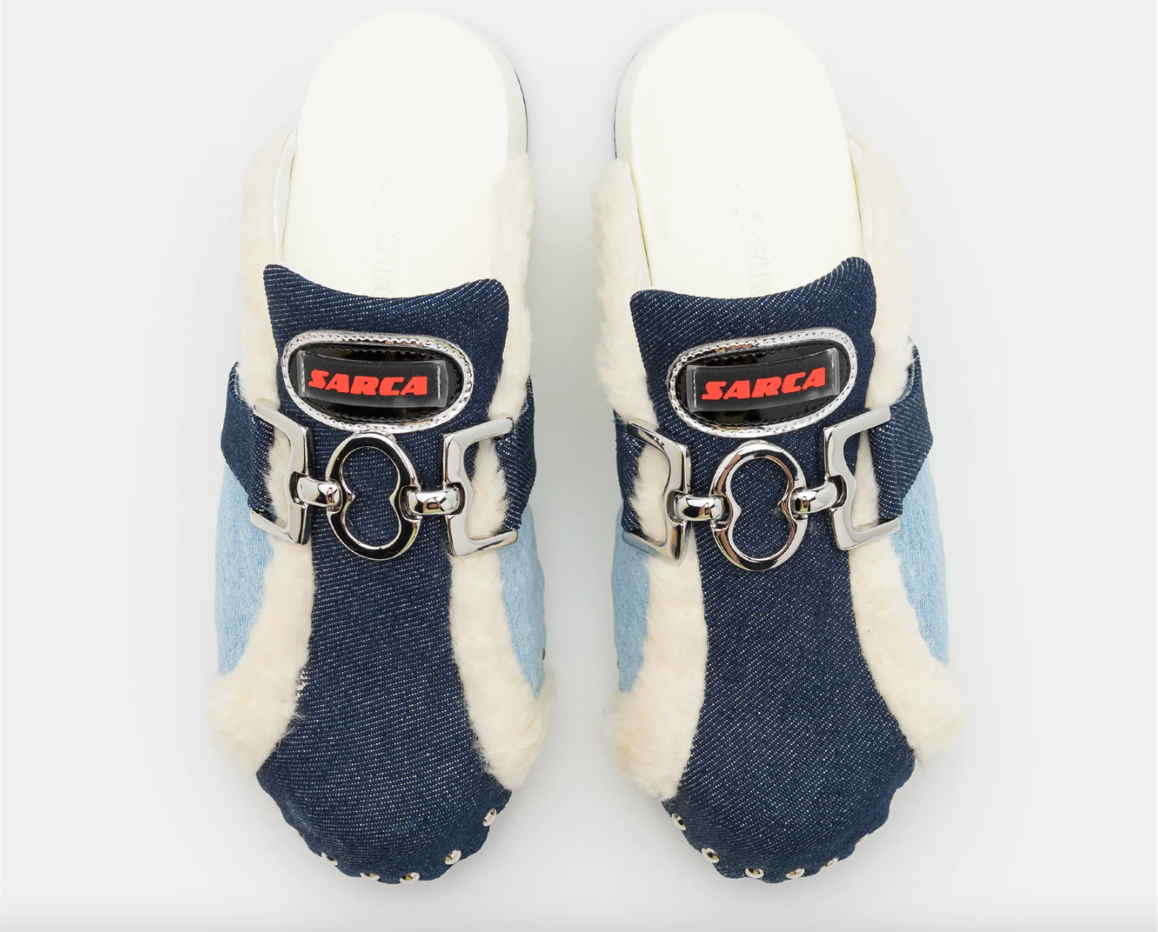 Denim clogs upcycled fabrics