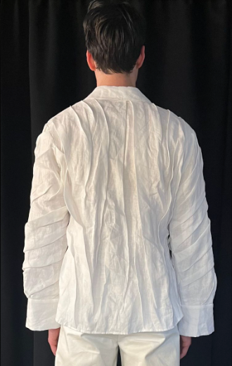 Textured linen shirt