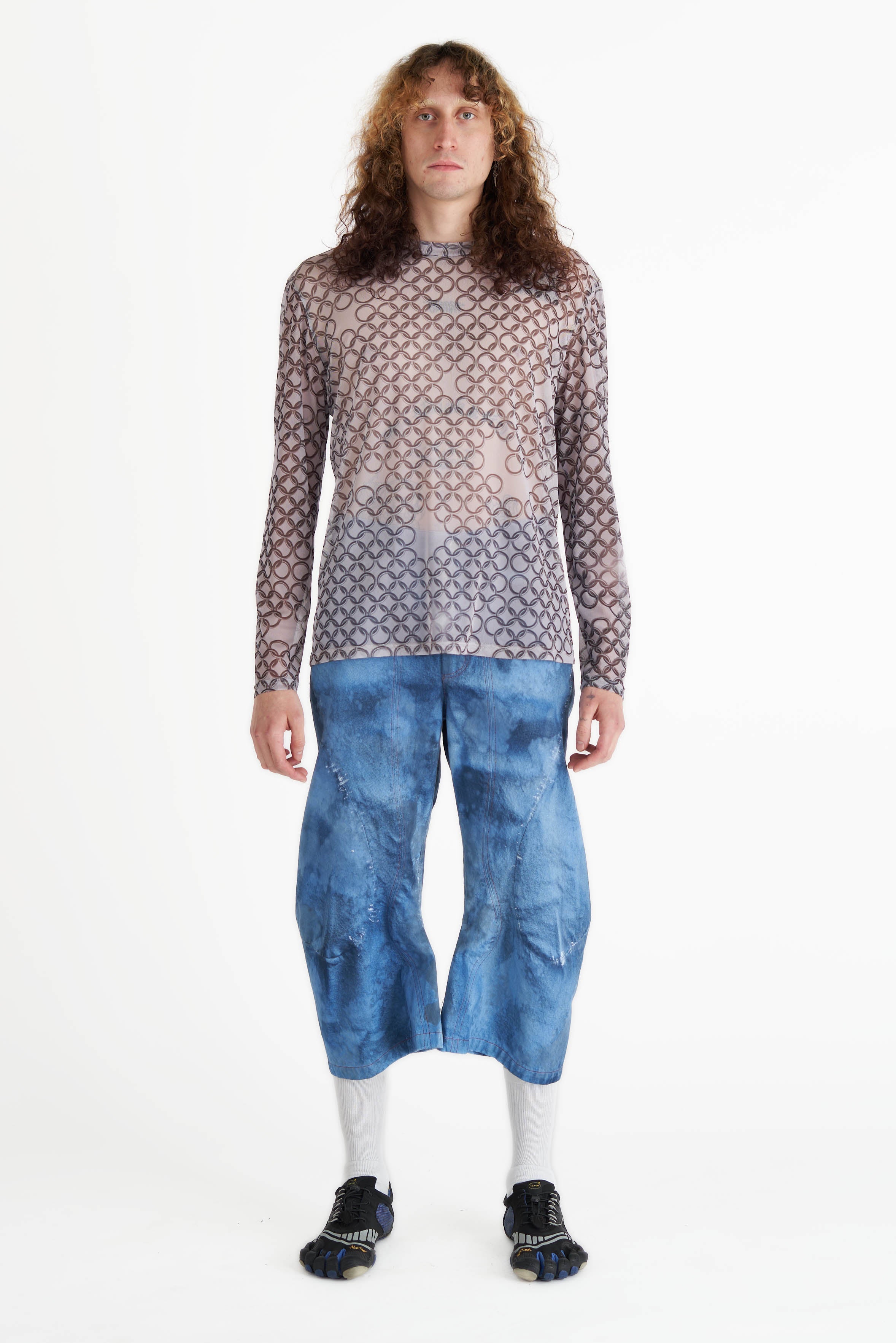 Chainmail mesh longsleeve silver