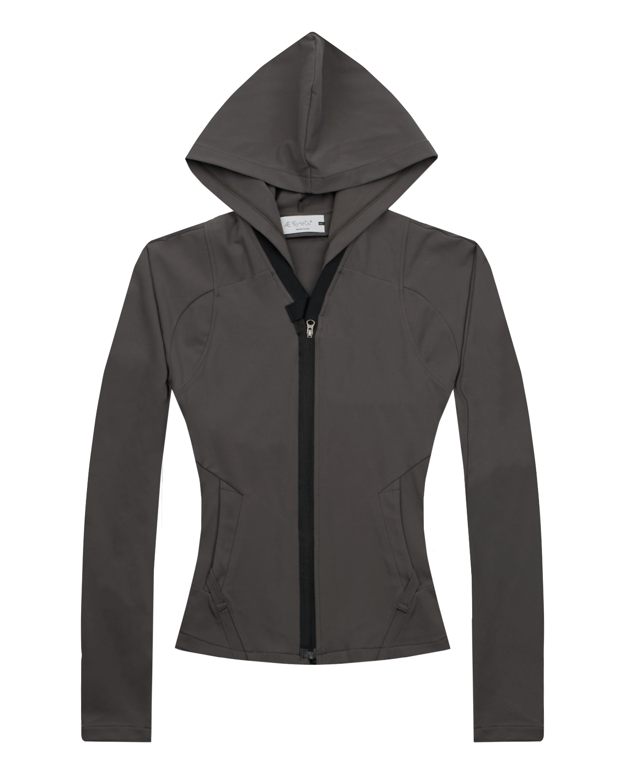 Hooded zip top